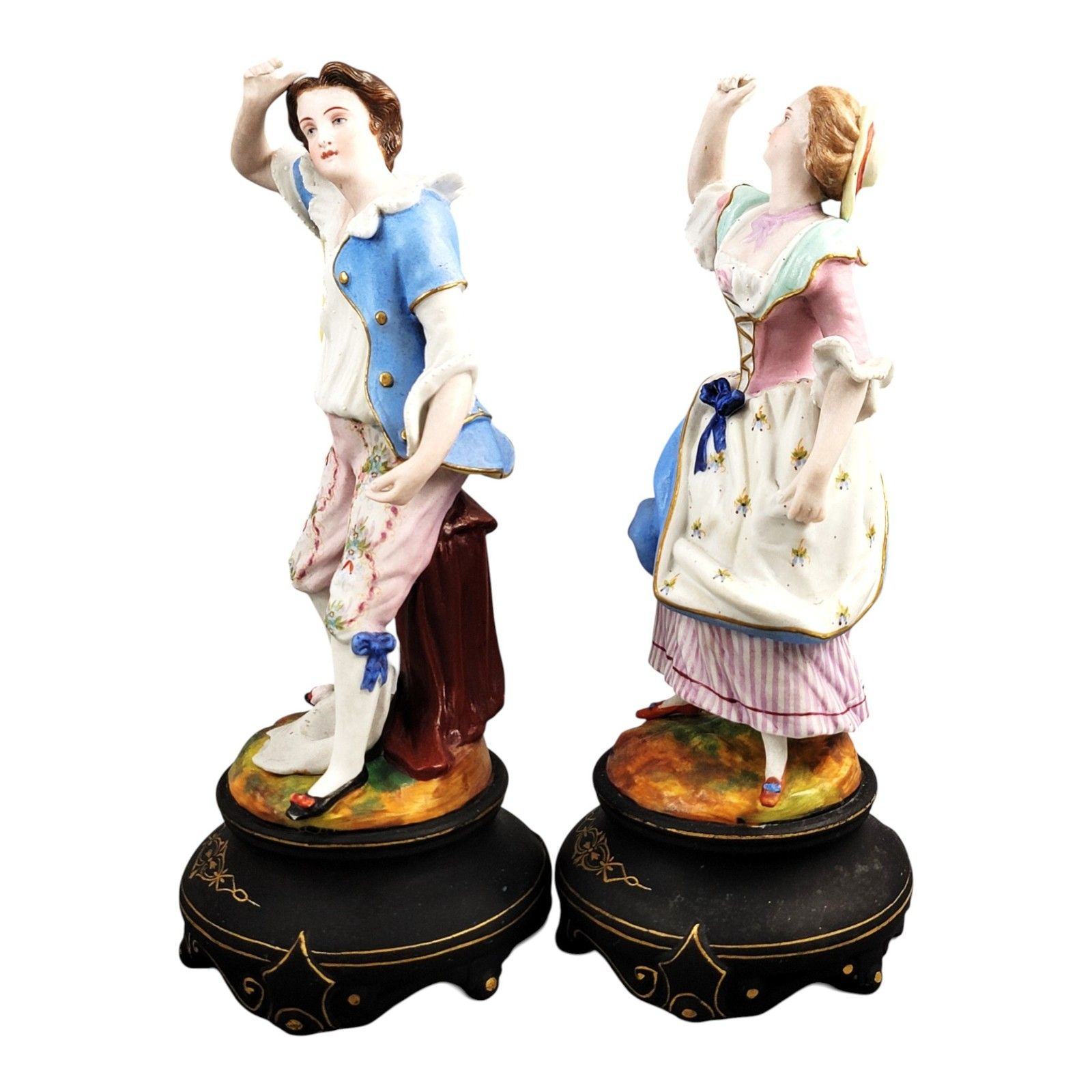 Letu & Mauger, Pair Of Porcelain Figures, Bisque Like Finish, Paris, C.1860 photo furniture