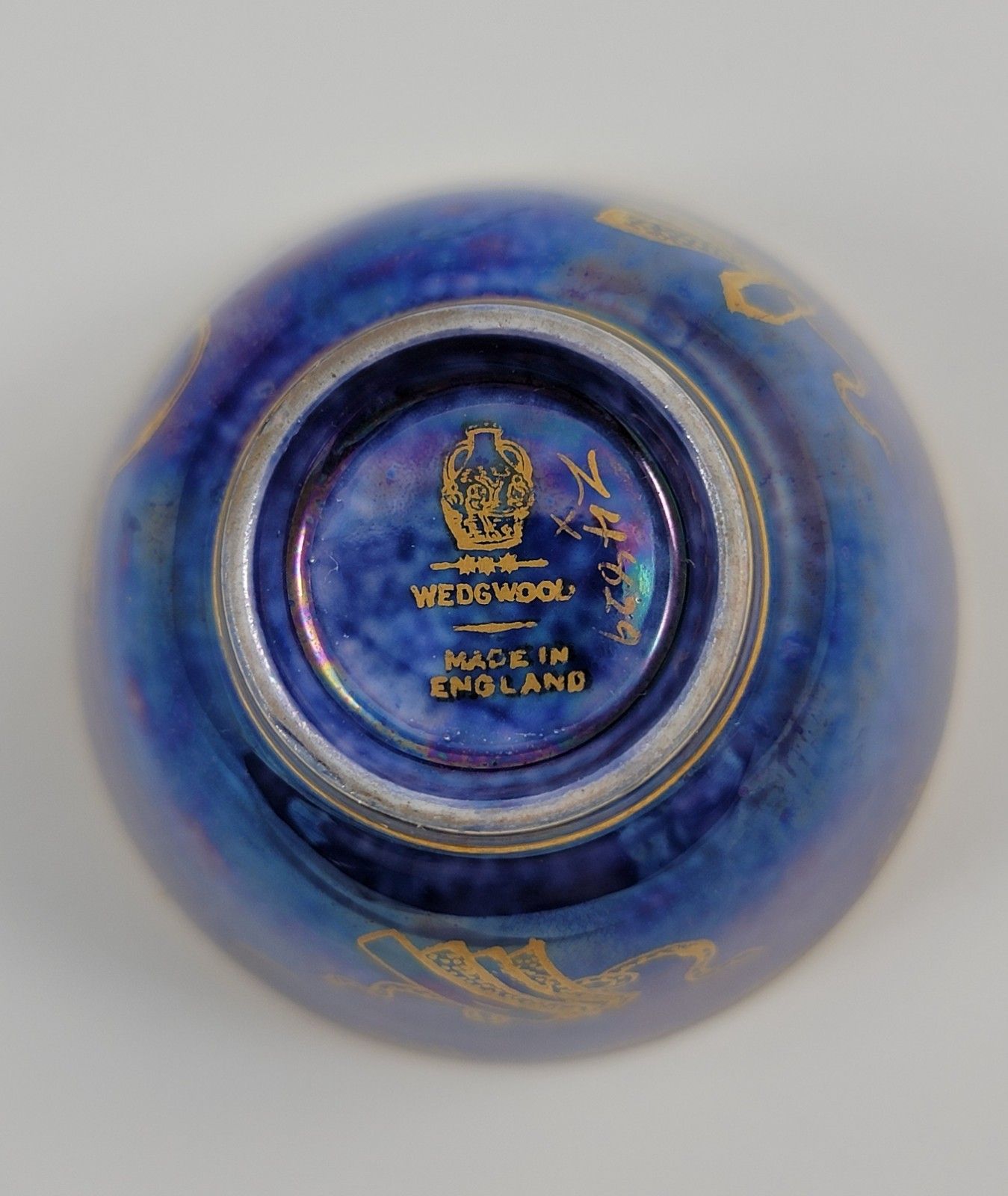 photo furniture Daisy Makeig Jones Wedgwood Blue Lustre Dragon Miniature Cup, C.1915