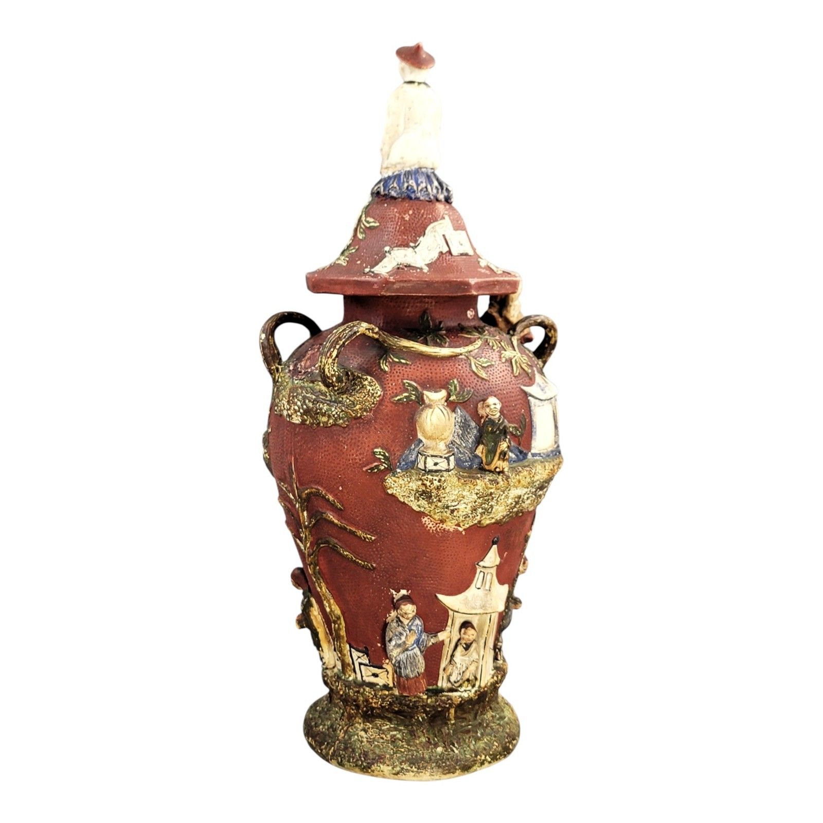 Antique Monumental Continental Maiolica Vase And Cover, Circa 1860–1880. photo 1300.0