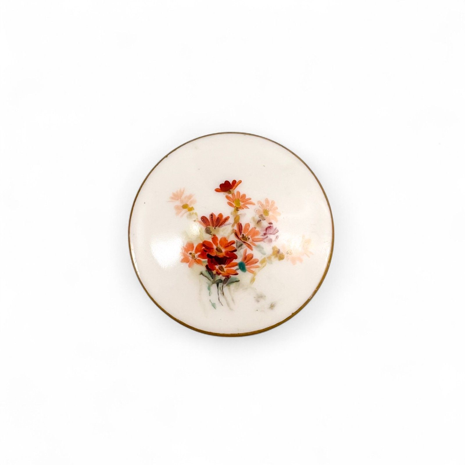 photo vintage Antique Royal Worcester Hand Painted Porcelain Pill Boxes Pair 1899, 1915