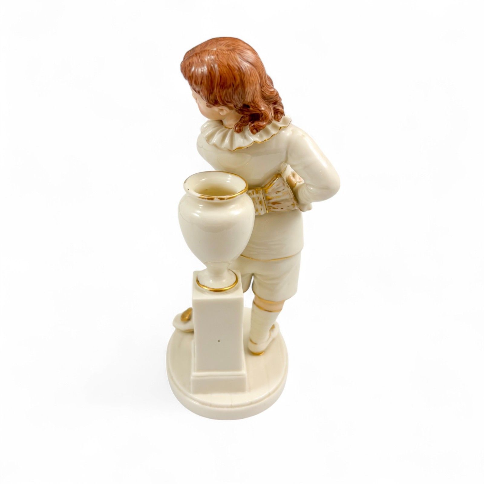 Antique Victorian 1884 Royal Worcester Porcelain Figurine Boy Model 944 photo for sale