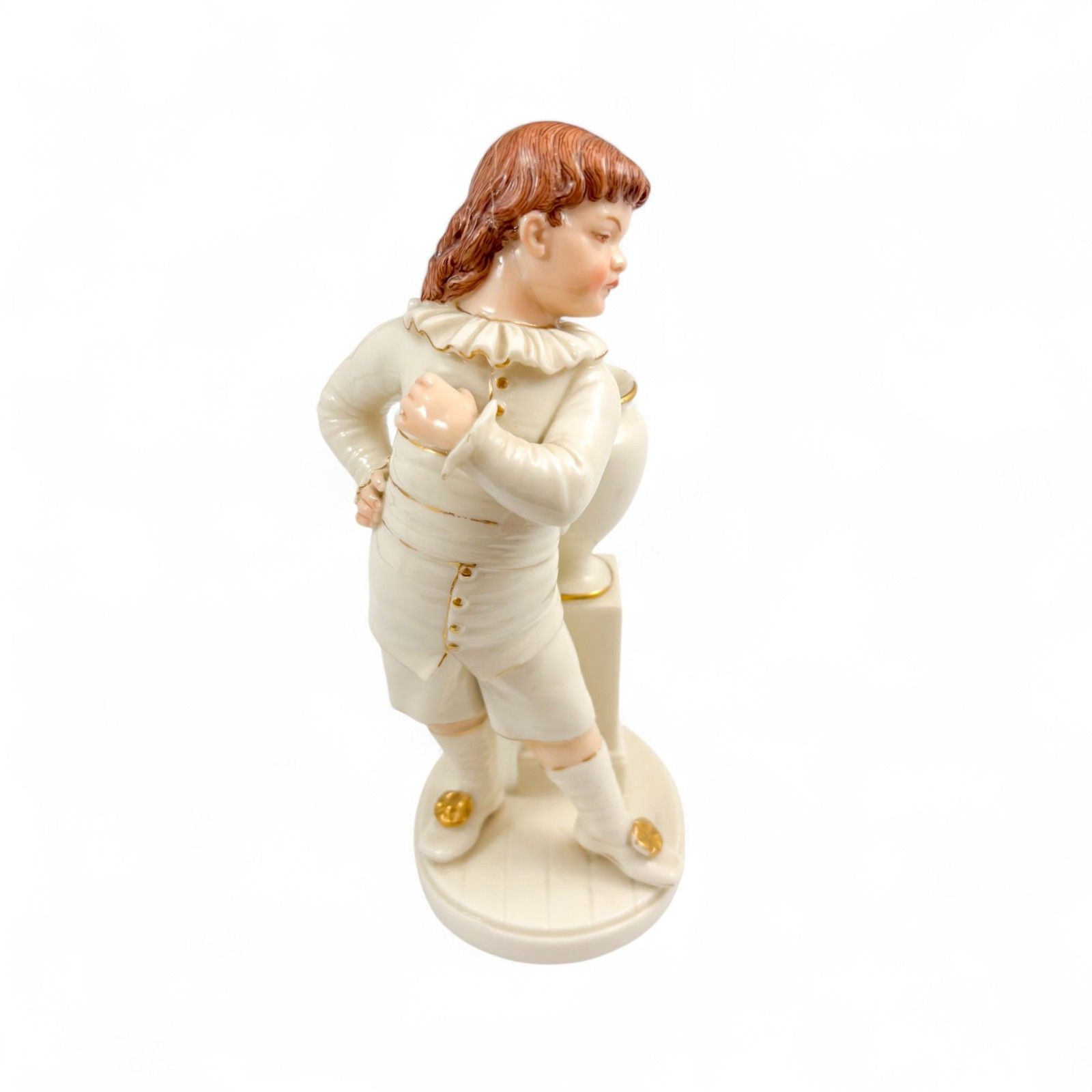 Antique Victorian 1884 Royal Worcester Porcelain Figurine Boy Model 944 photo 190.0