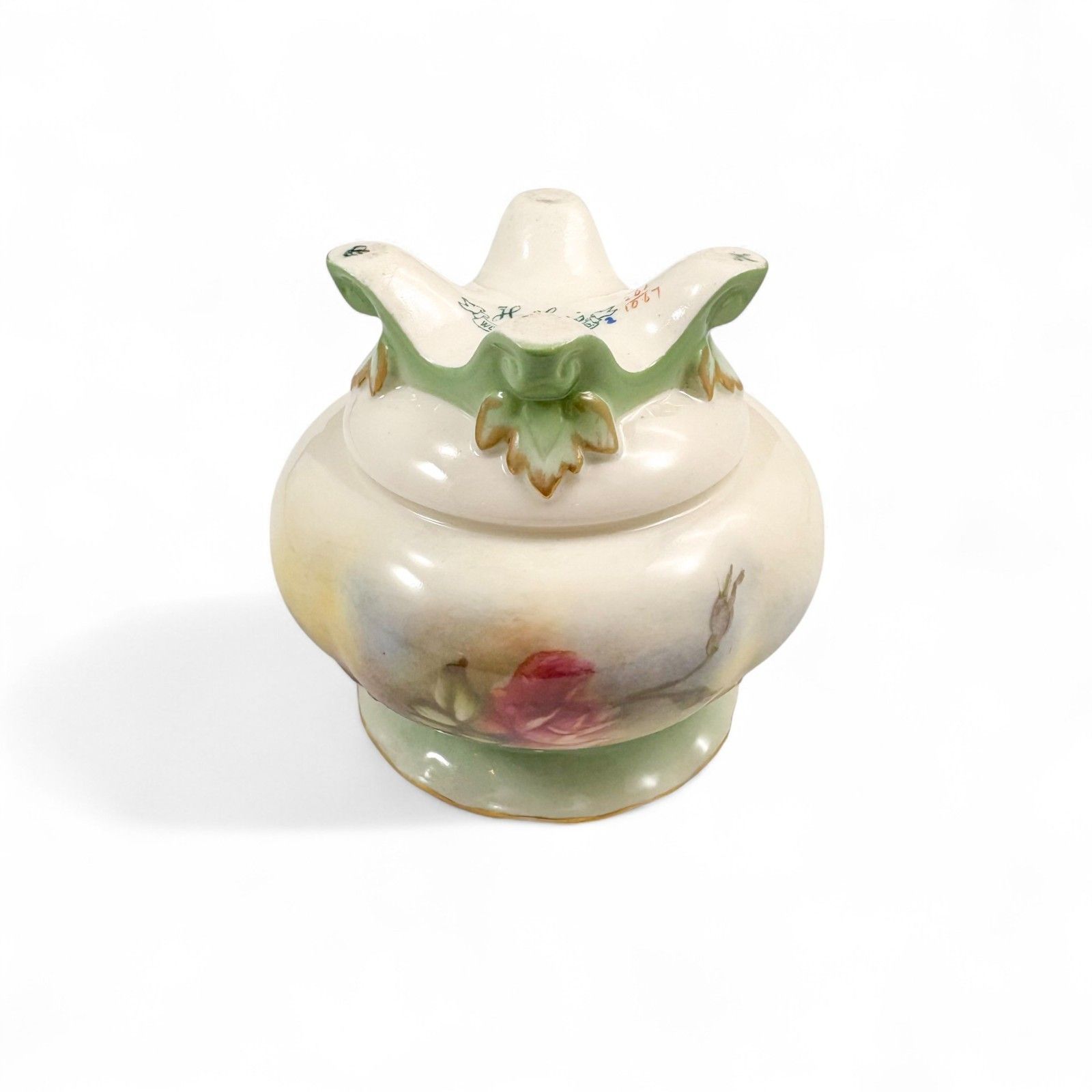 Antique Art Nouveau Hadley’s Worcester Porcelain Rose Bowl Vase C. 1900 photo vinterior
