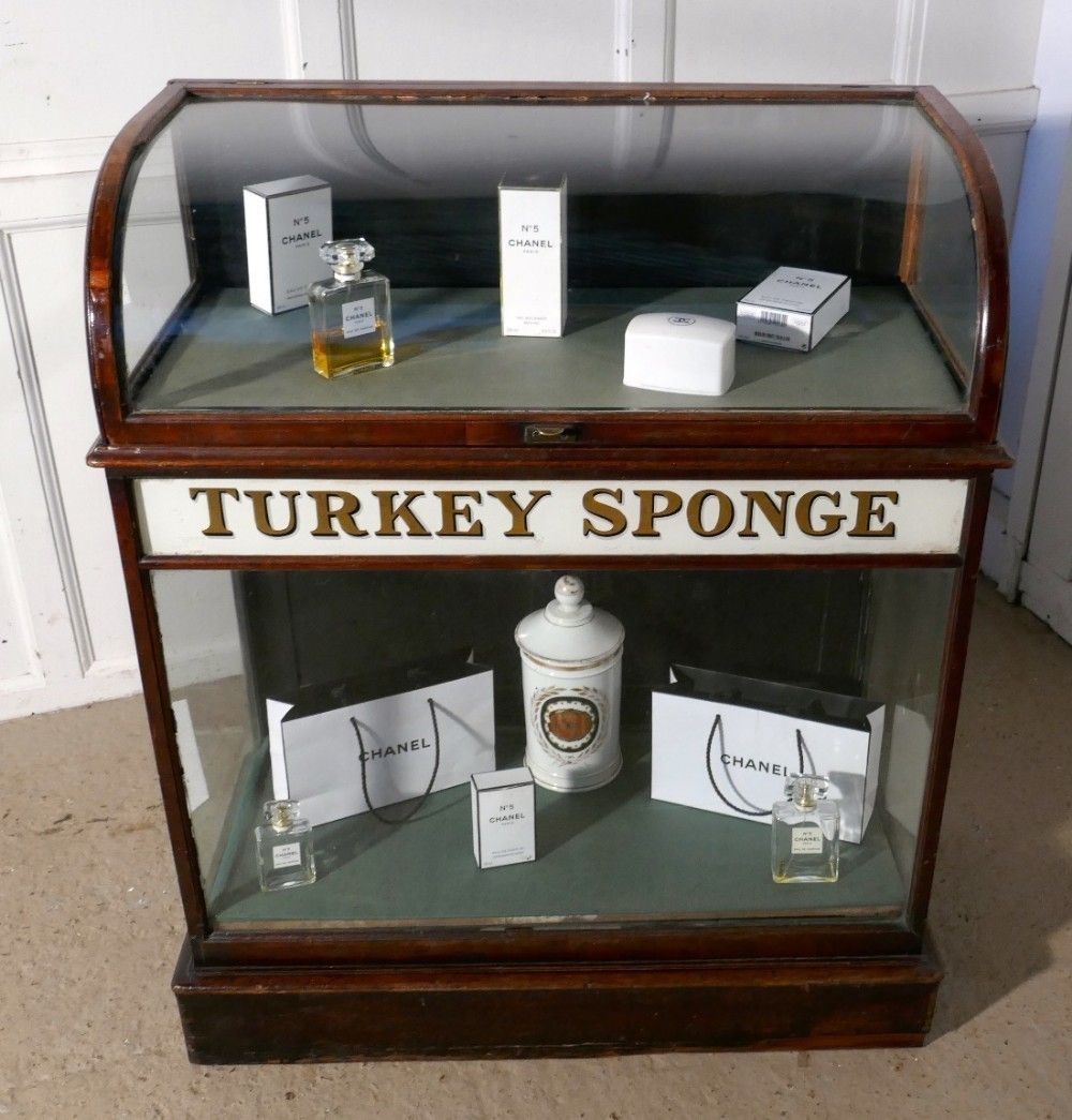 Turkey Sponge Chemist Shop Display Cabinet photo vintage