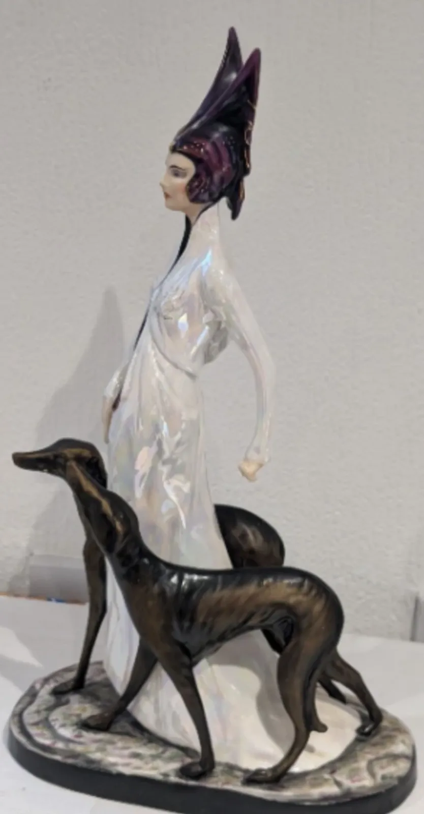 Michael Sutty "Diana With Dogs" Limited Edition Sculpture Exceptional Condition! photo for sale