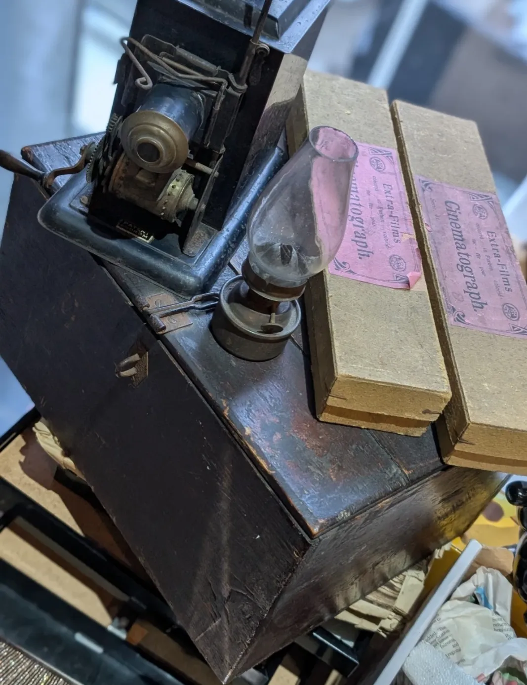 Rare Antique Ernst Plank 35mm Toy Cinematograph,Deluxe Set photo vintage