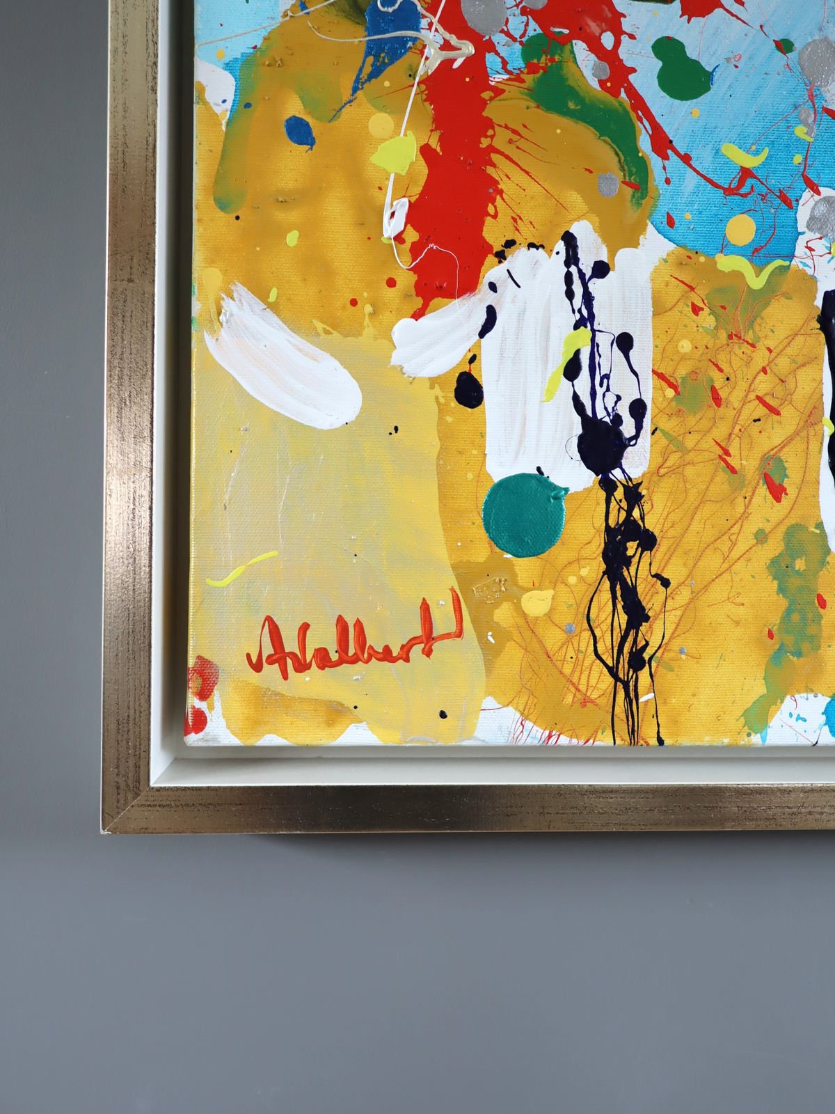 Modernist Abstract Swedish Painting   Chromatic Constellation photo 635.0