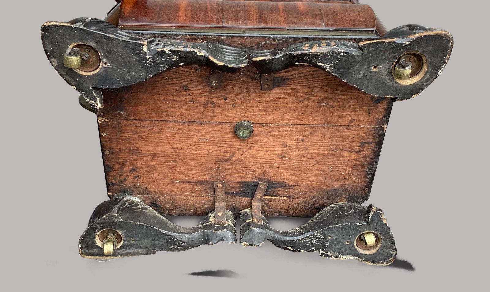 Home Decor Magnificent Regency Mahogany Sarcophagus Form Wine Cooler / Cellarette photo