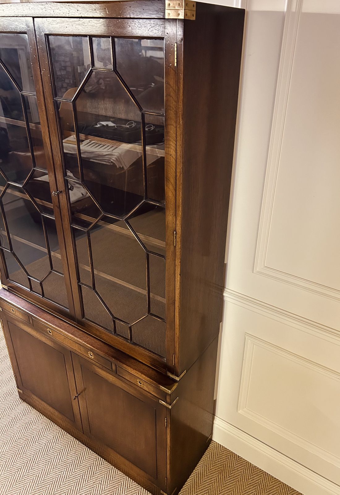 Campaign Style Library Bookcase Astragal Glazed Bevan Funnell photo vinterior