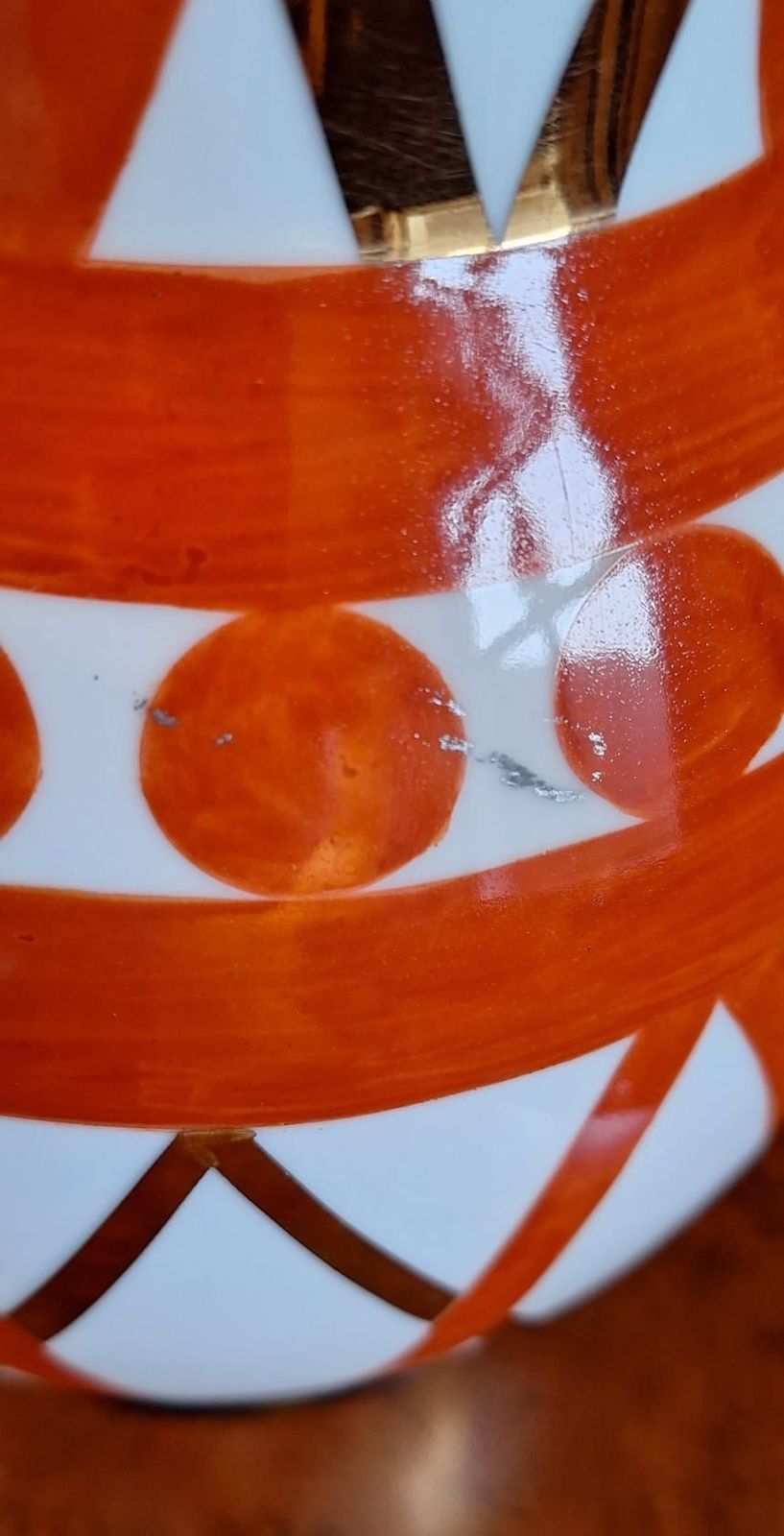 Mid Century Large Vase Italian Carnival Style By Frederico De Luca, Paris Signed photo for sale