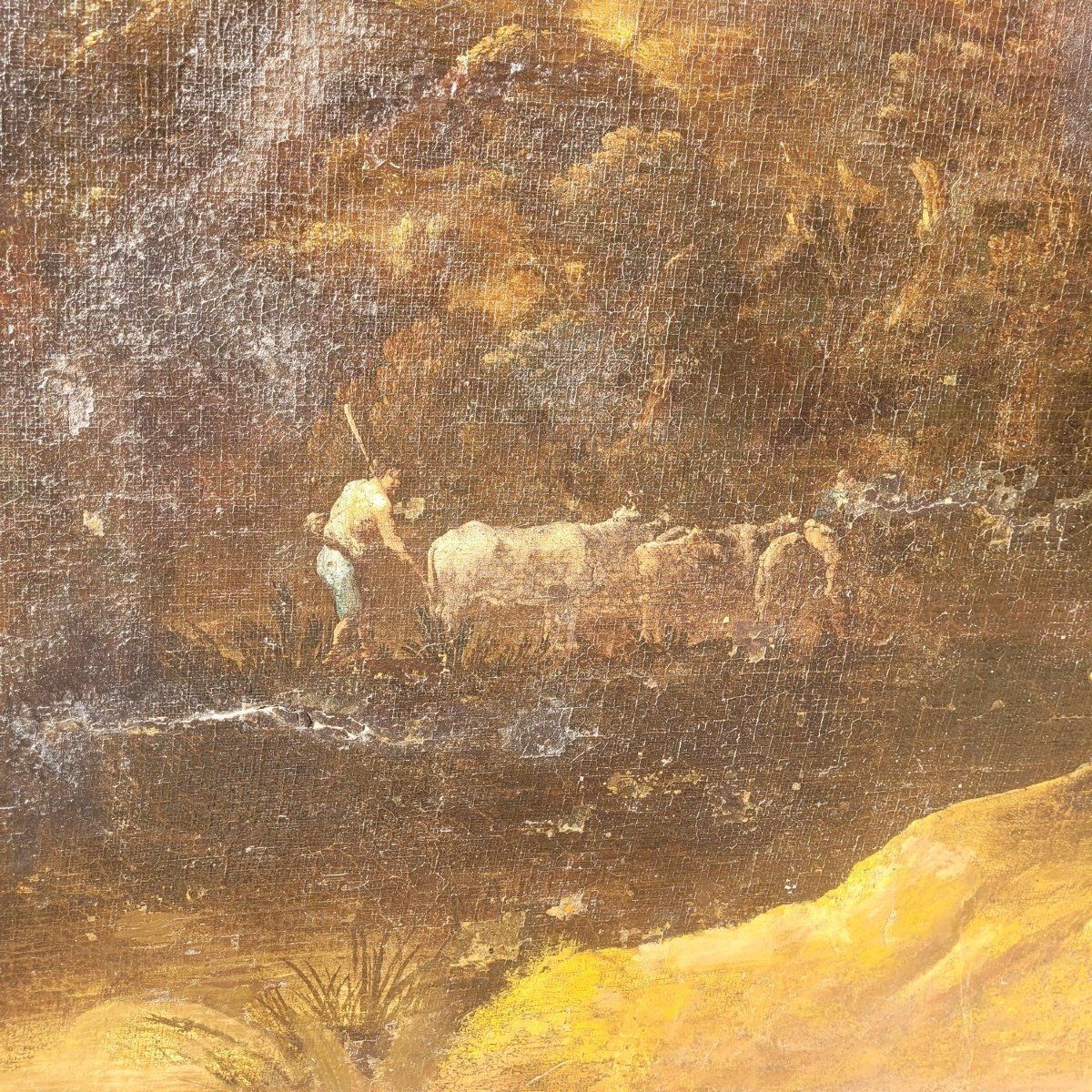 Art Huge Painting, 193x243cm, Animated Landscape, 17th Century photo