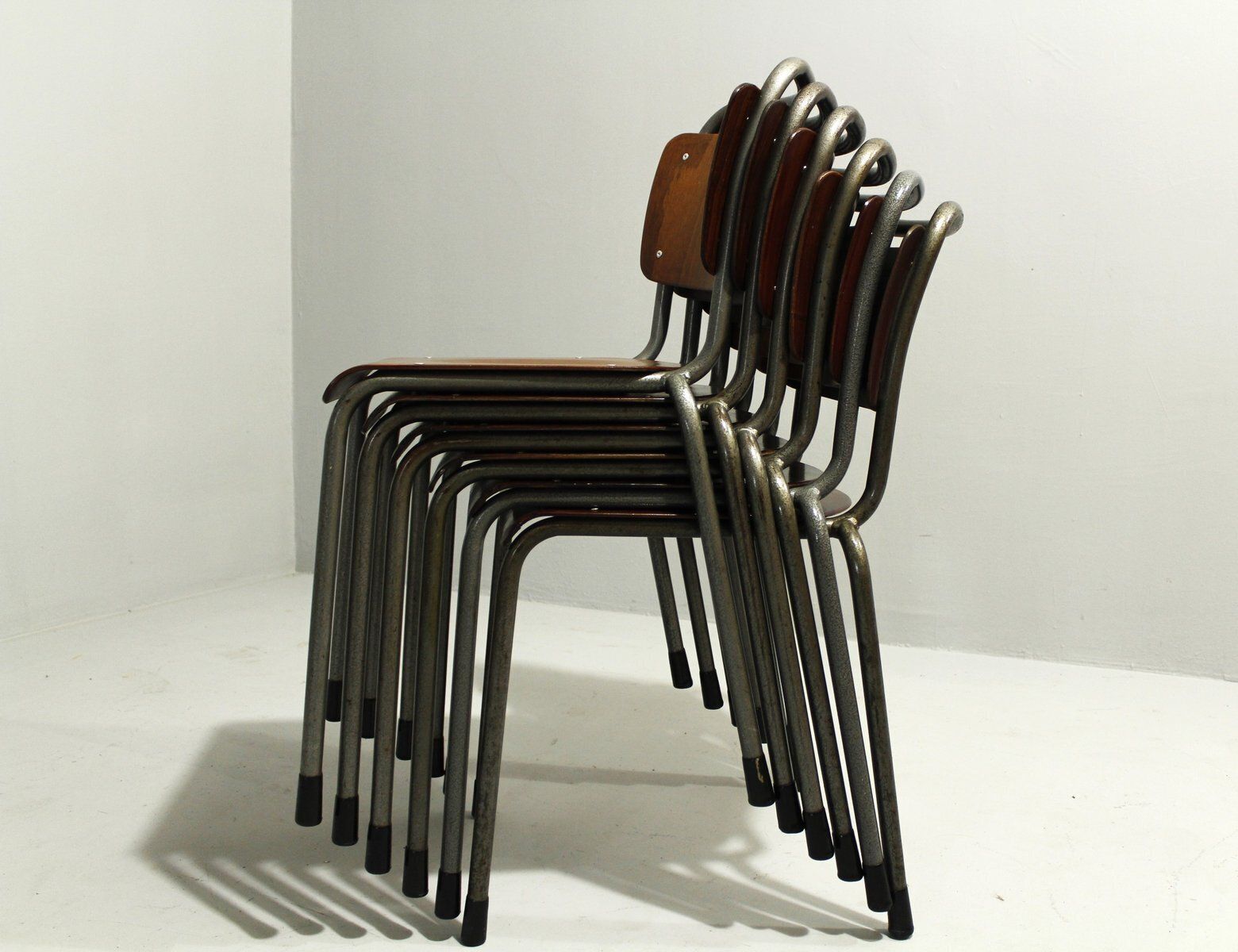photo furniture Model 106 Chairs By W. H. Gispen For Delft, 1950s, Set Of 6