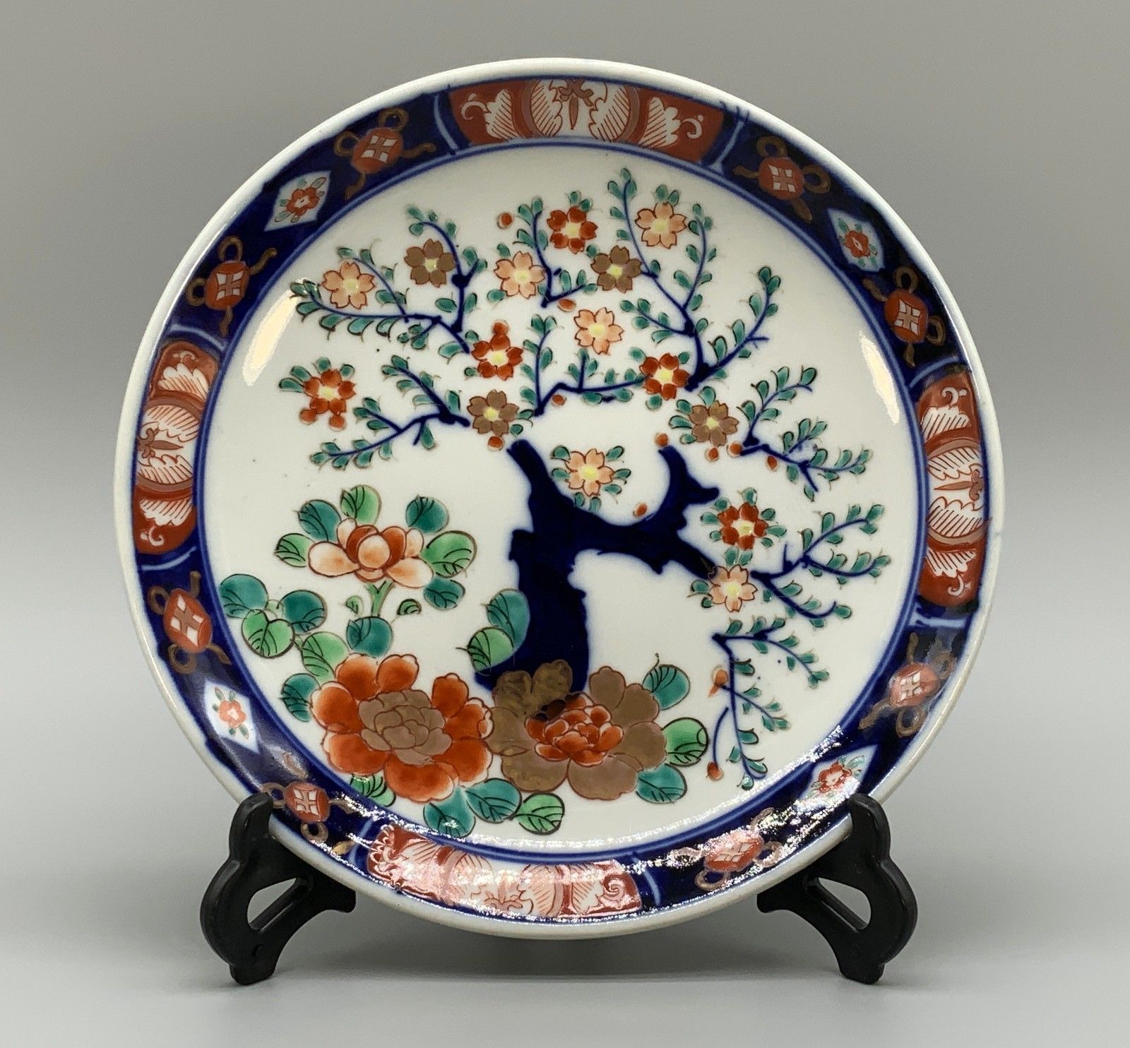 Japanese Arita Porcelain Charger Dish Imari 19th Century Antique Plate