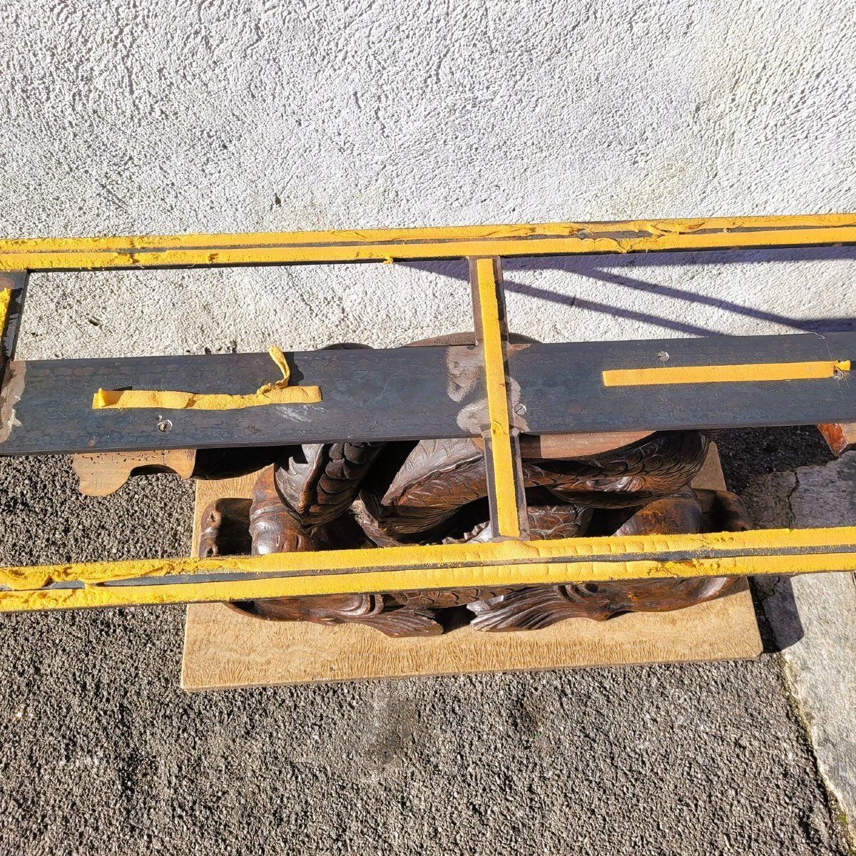 Coffee Table, 160cm Long, Marbre And Carved Wood, 18th Century photo vinterior