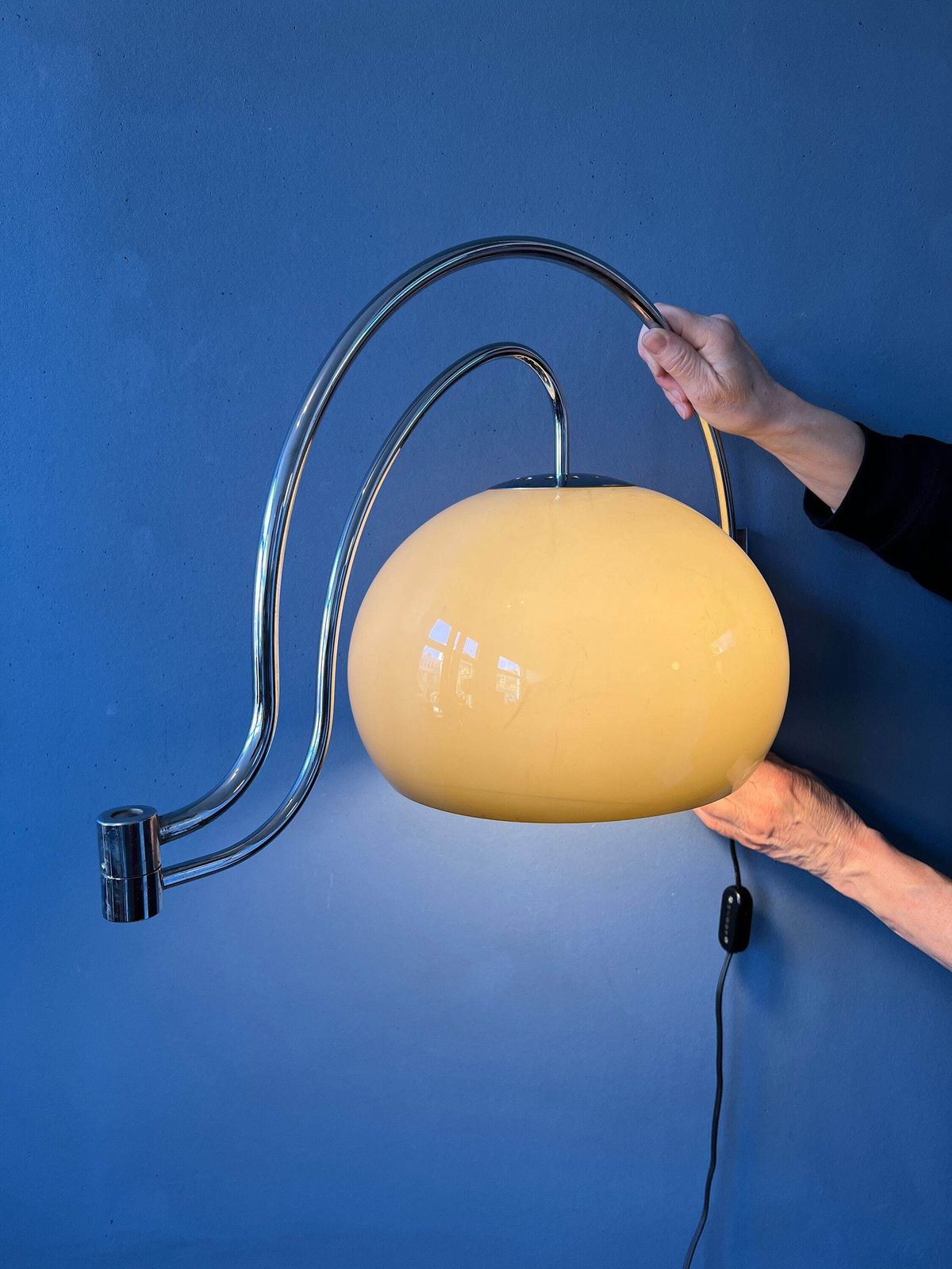 Mid Century Dijkstra Space Age Dubbele Boog Paddenstoellamp (Wandlamp) photo furniture