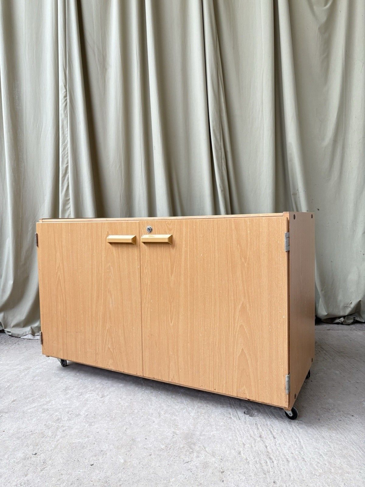 photo for sale Vtg Late Mid Century 90s Modernist Media Cabinet Unit Sideboard Lp Storage R1070