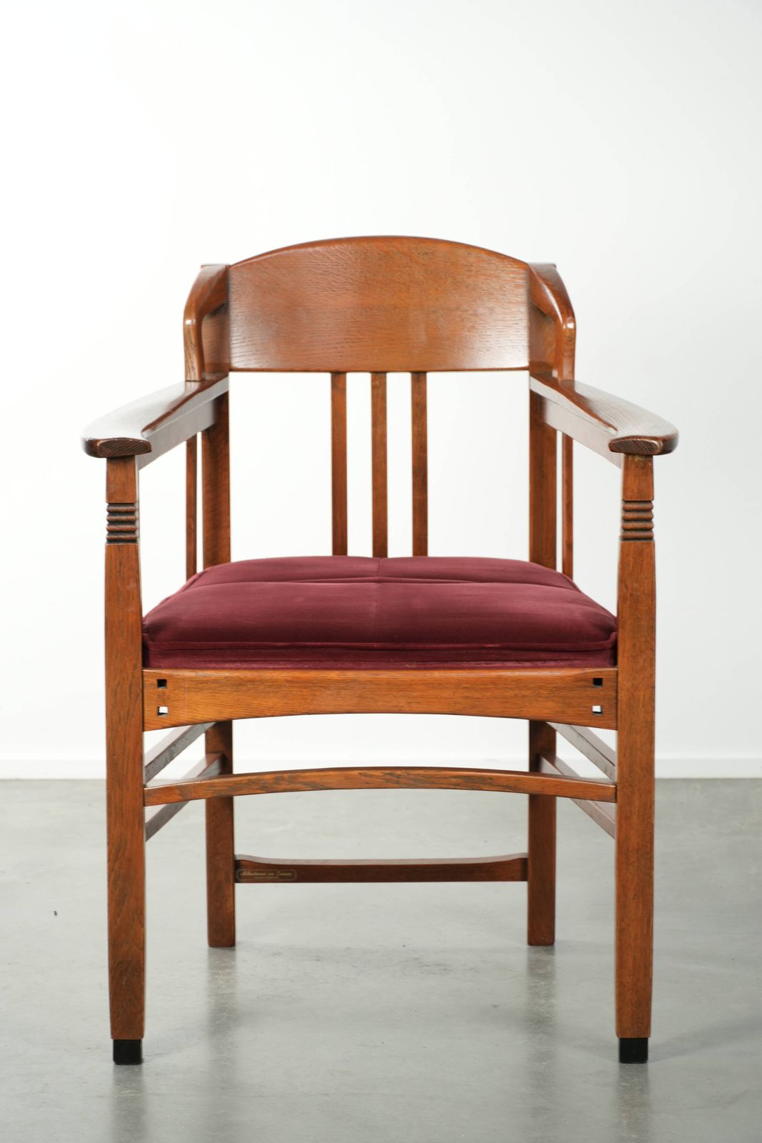 Art Nouveau/ Jugendstil Design Schuitema Dining Chair/Side Chair With A Luxurious Red Fabric Upholstery photo furniture