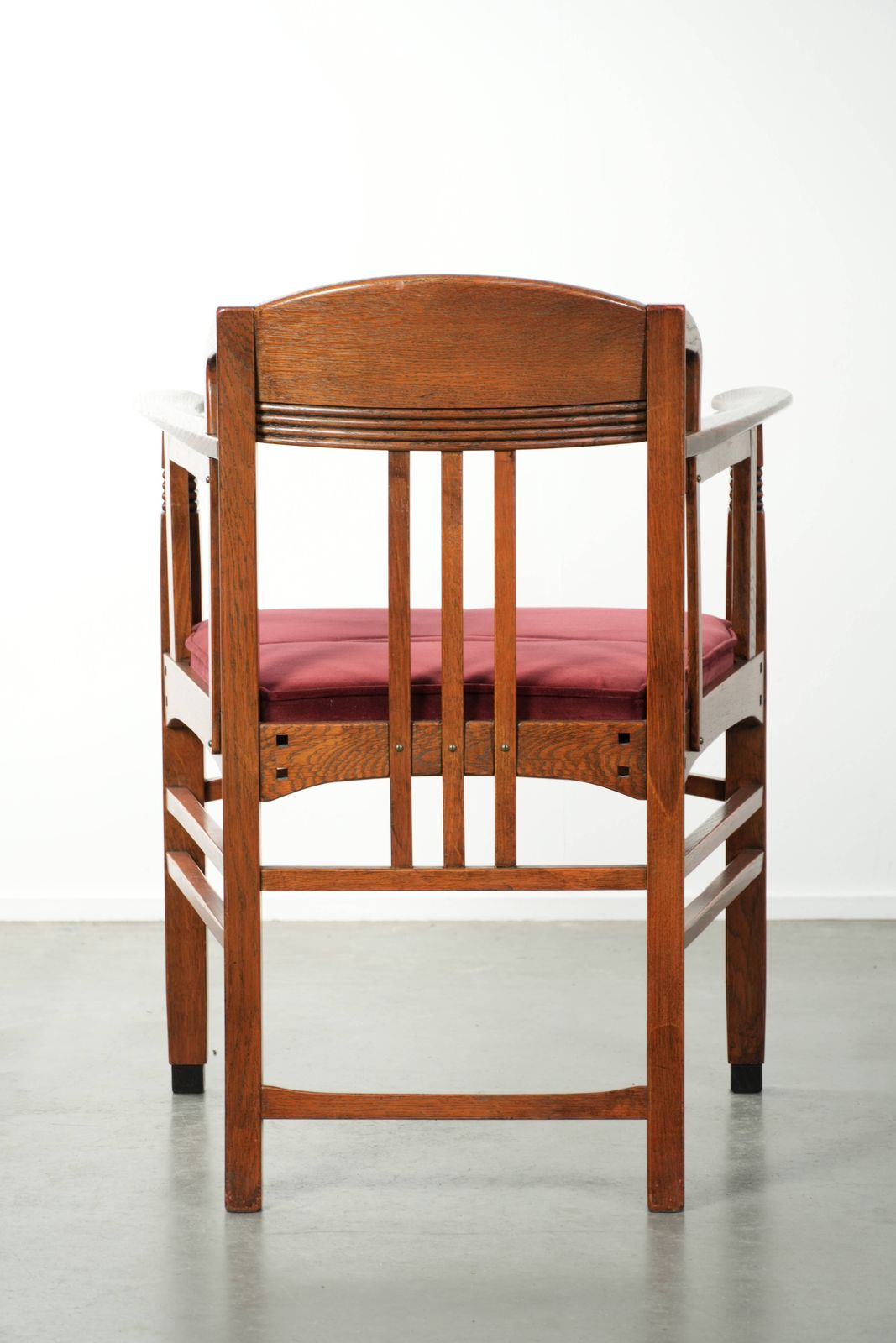 Art Nouveau/ Jugendstil Design Schuitema Dining Chair/Side Chair With A Luxurious Red Fabric Upholstery photo Furniture