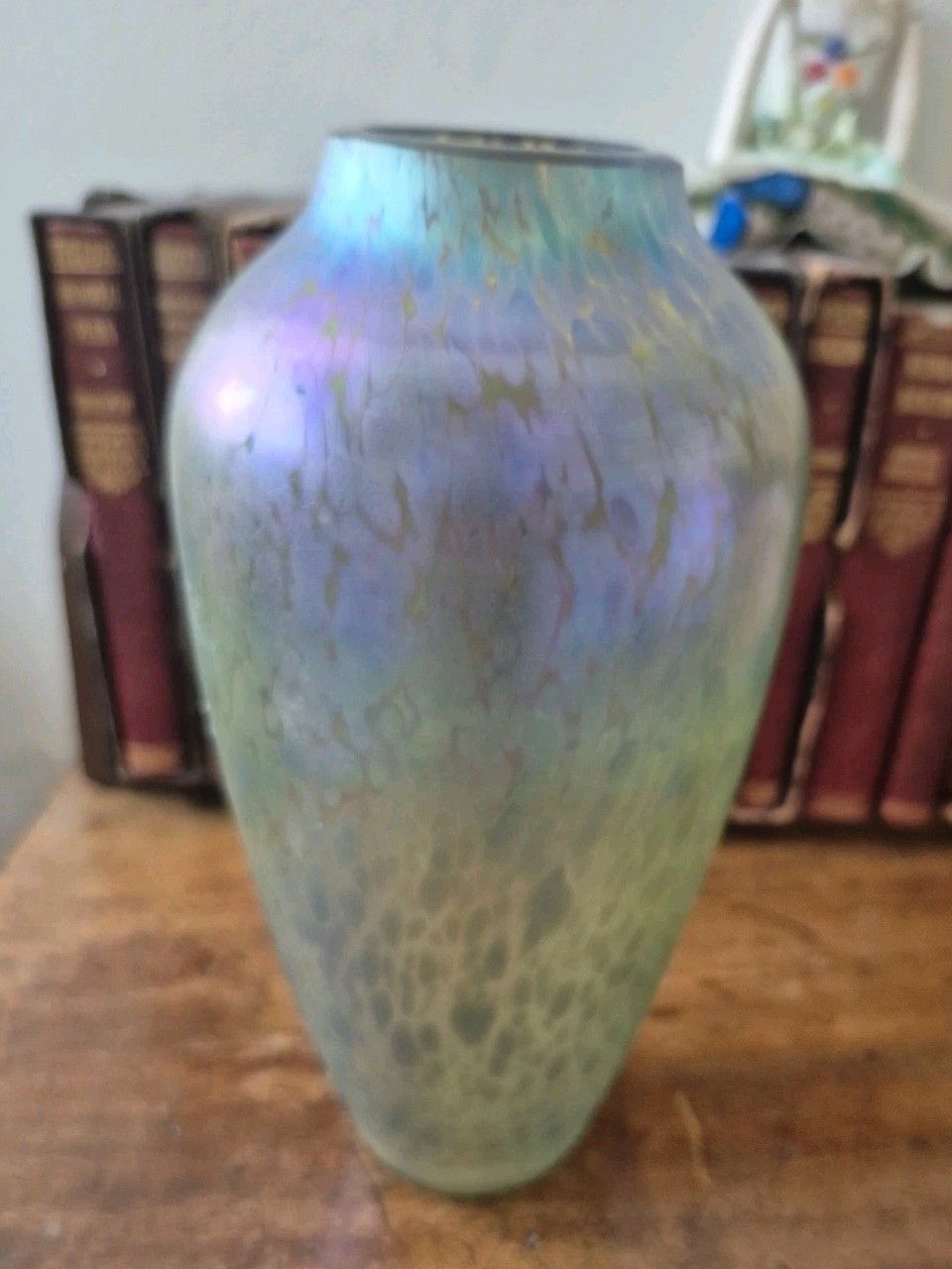 Very Rare Loetz Papillon Iridescent Glass Vase Art Nouveau Bohemian 20cm Tall photo Home Decor