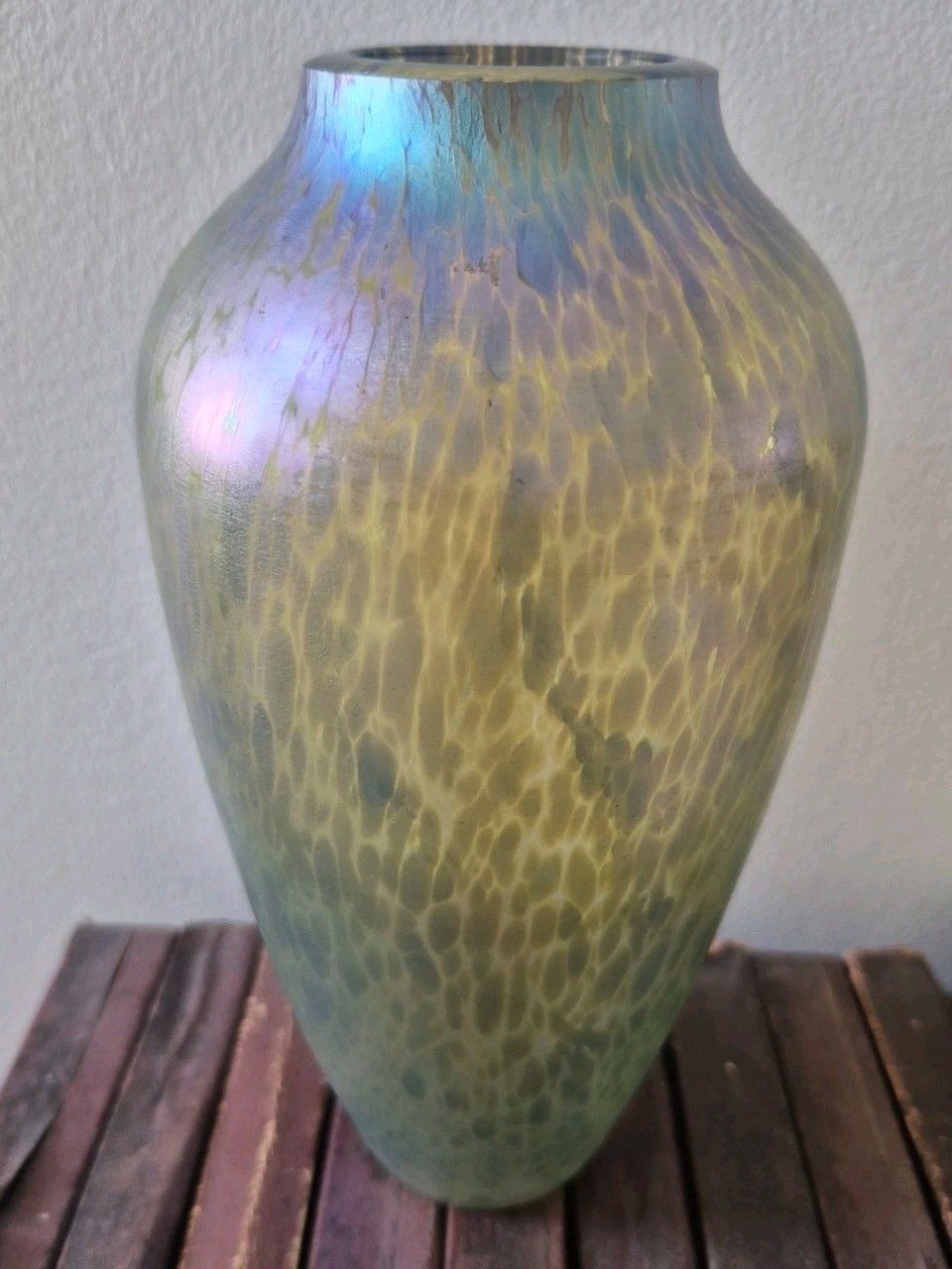 photo for sale Very Rare Loetz Papillon Iridescent Glass Vase Art Nouveau Bohemian 20cm Tall