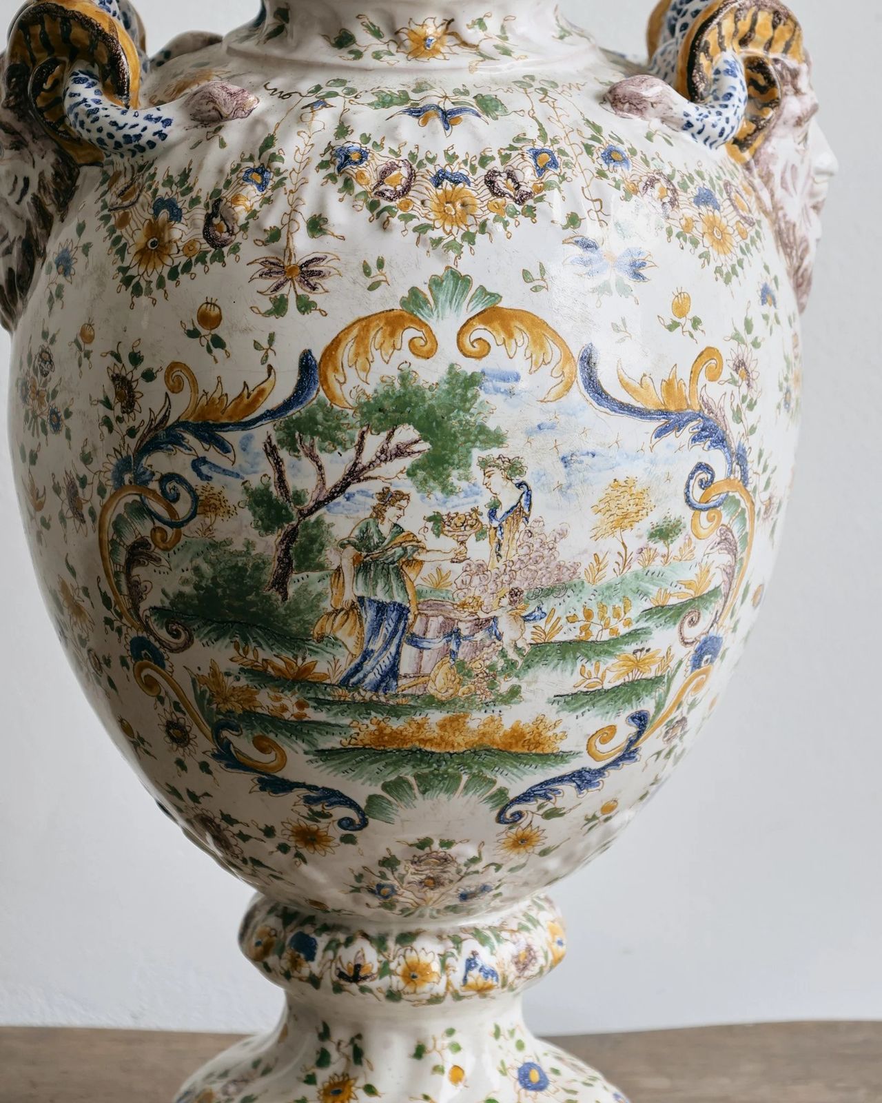 Ceramic Baluster Vase, 1900s, Antique photo Home Decor
