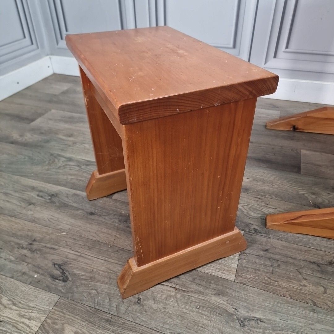 Vintage Wooden Child's Desk Lift Up School Writing Bench Seat Chair Children's photo buy