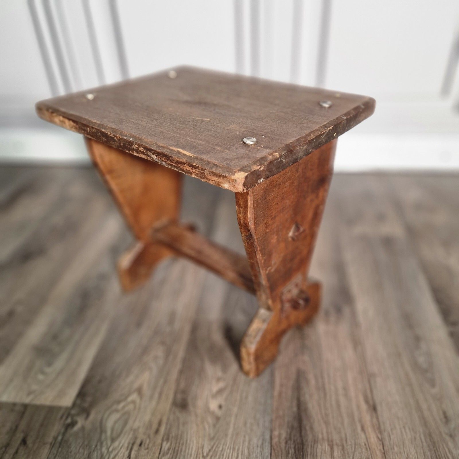 Antique Oak Side Table Arts & Crafts Refectory Style Occasional Coffee photo 60.0