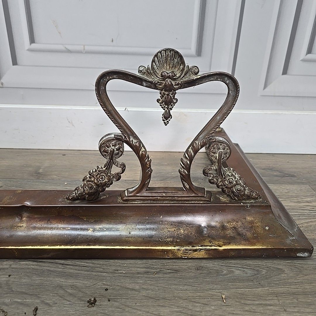 photo for sale Antique Fireplace Fender Kerb Hearth Fire Side  Neoclassical Detail Casting