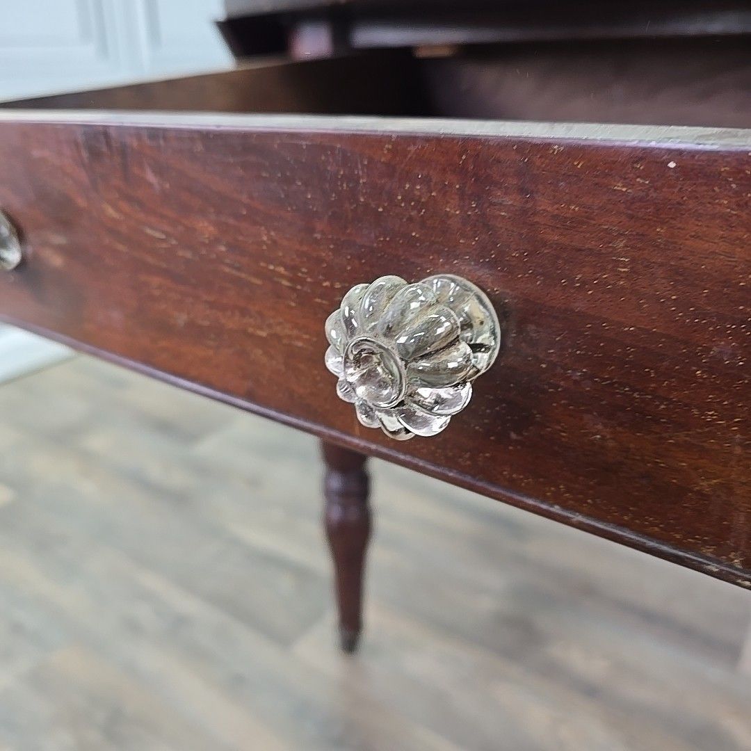 Antique Mahogany Pembroke Table – Georgian Victorian Drop Leaf Centre Drawers photo 280.0