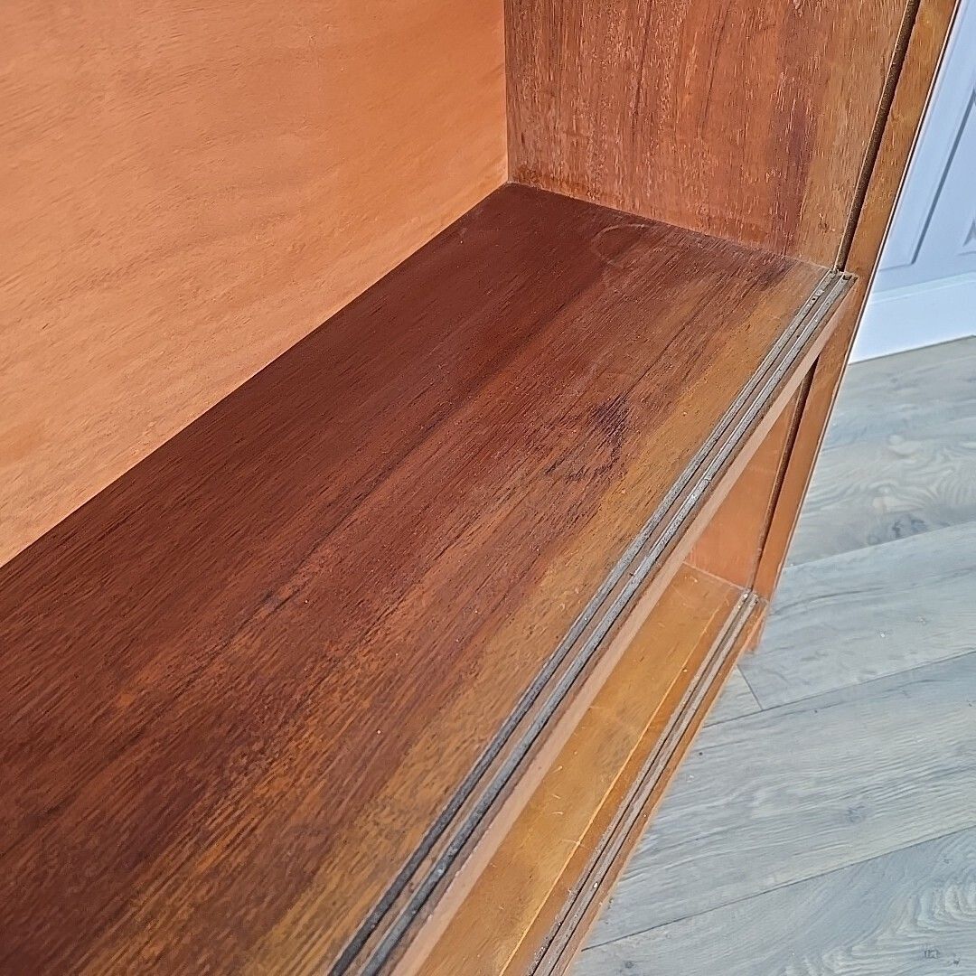 Vintage Mahogany Bookcase – Retro Shelf Library Shelves Mid Century Wooden photo buy