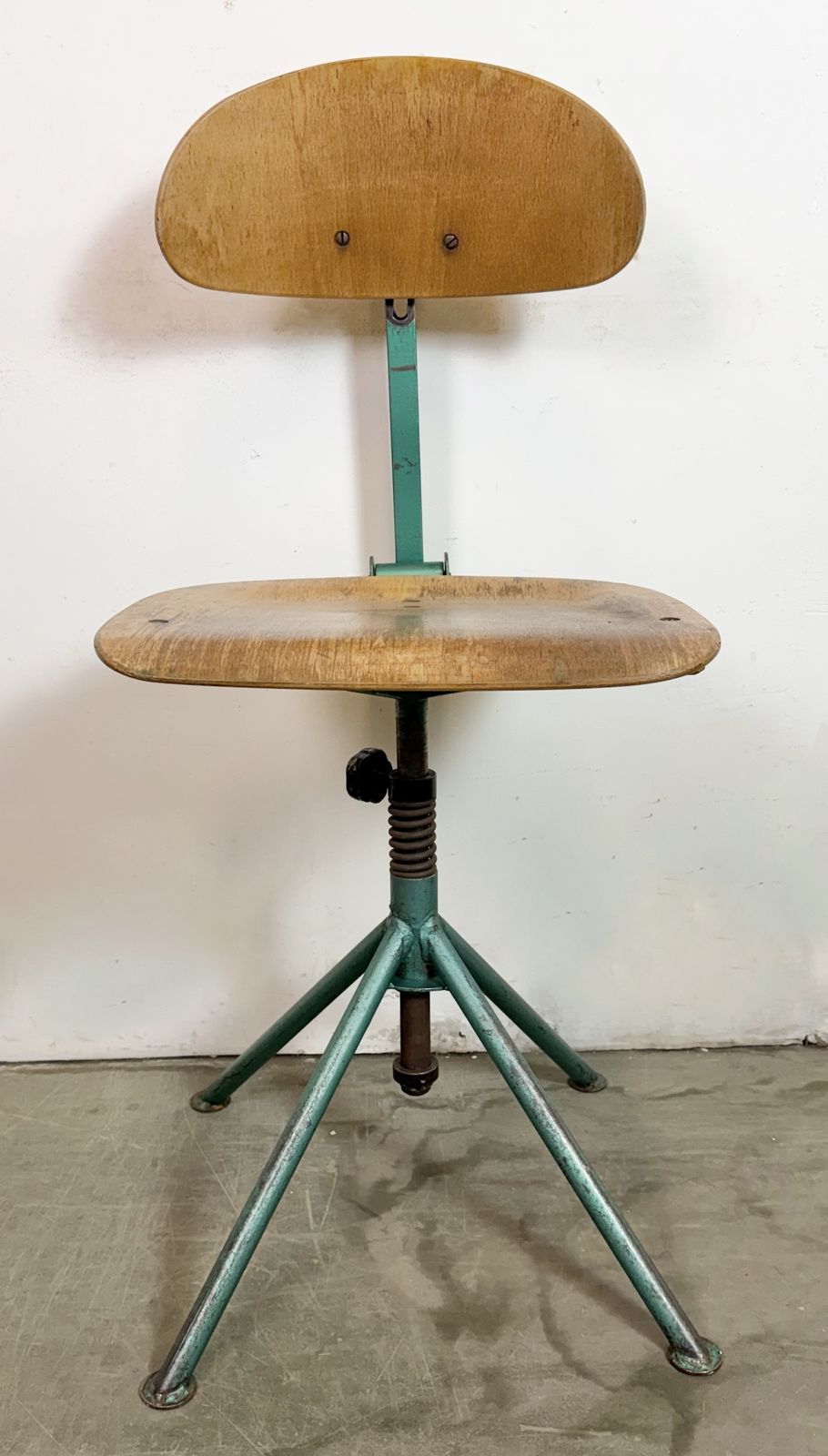 Dark Green Industrial Workshop Chair, 1950s, 15x photo for sale