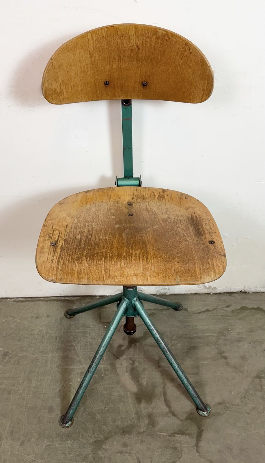 Dark Green Industrial Workshop Chair, 1950s, 15x photo Furniture