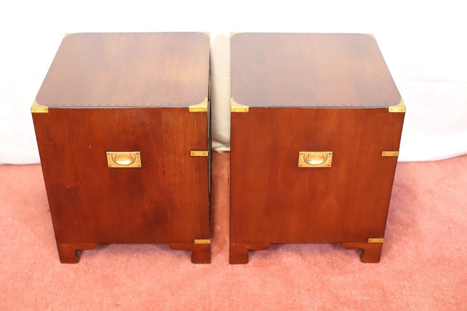 Kennedy Of Ipswich For Harrods Stunning Set Of Two Military Campaign Nightstand photo Furniture