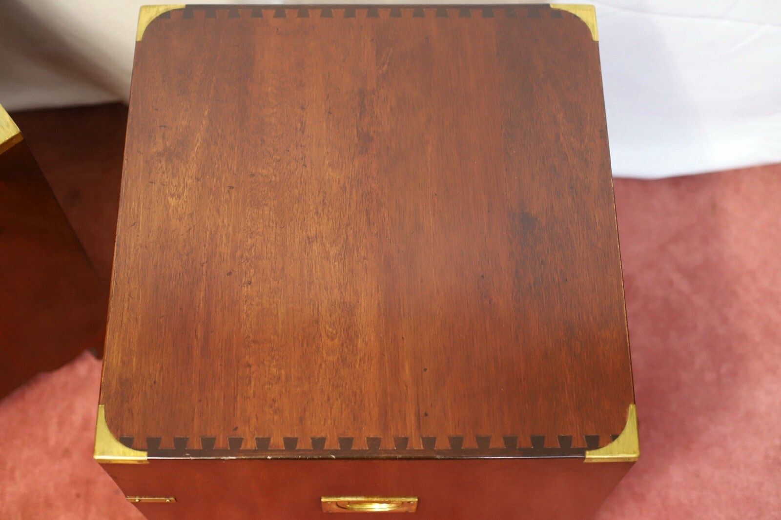 photo buy Kennedy Of Ipswich For Harrods Stunning Set Of Two Military Campaign Nightstand