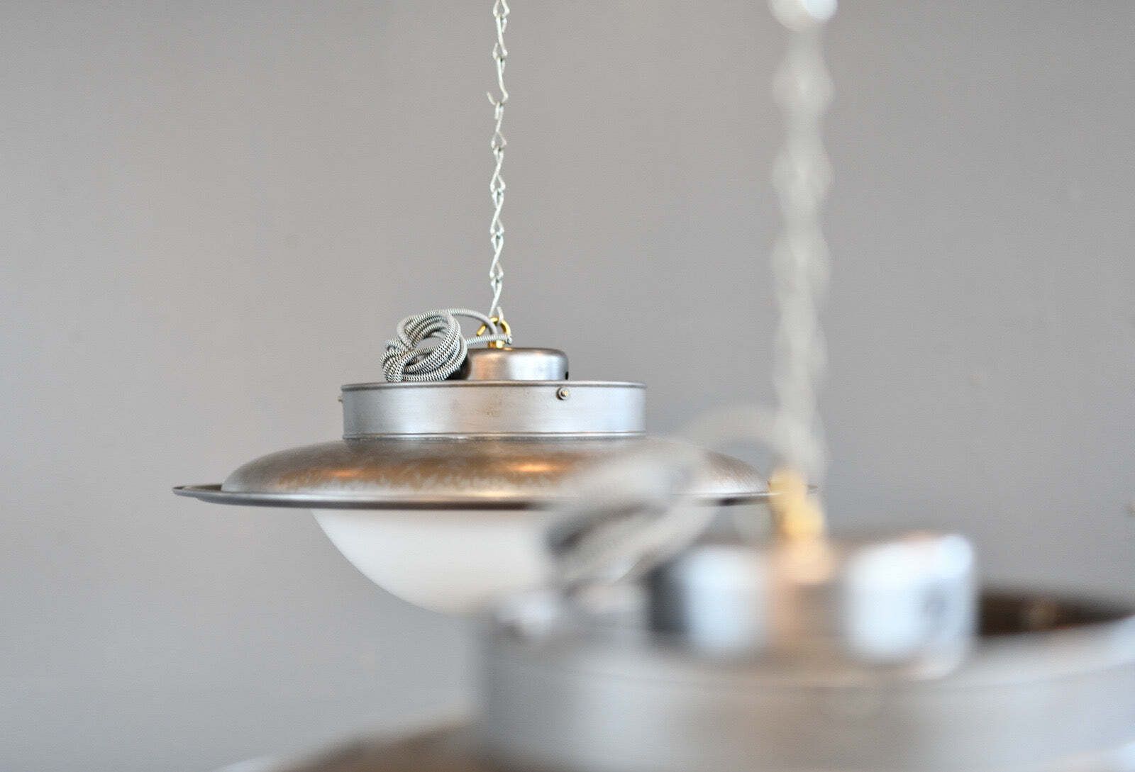 Ufo Pendant Lights By Adolf Meyer For Zeiss Ikon Circa 1930s photo vintage
