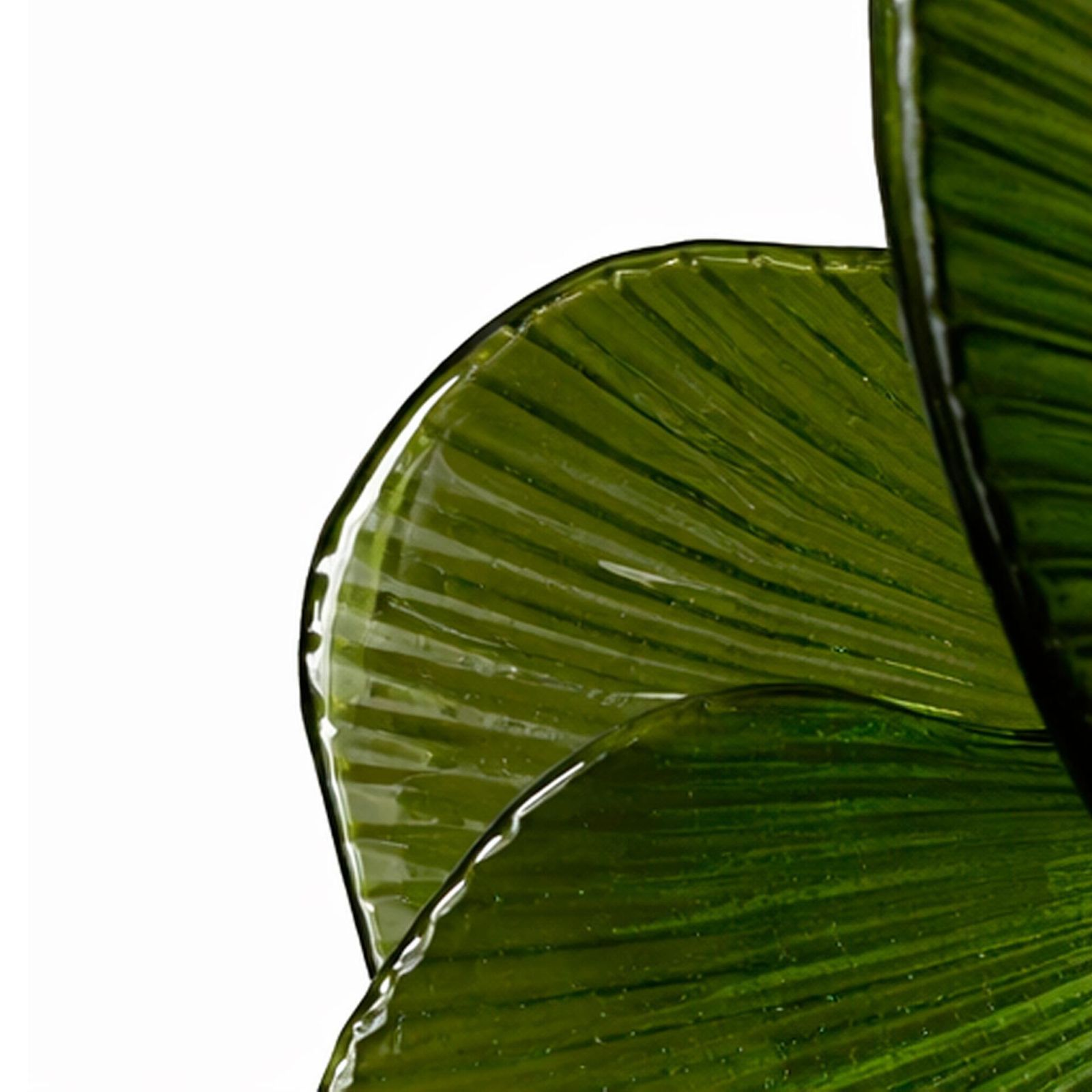 Modern Style Italian Brass Pendant Lamp With Bright Green Murano Glass Sheets photo buy