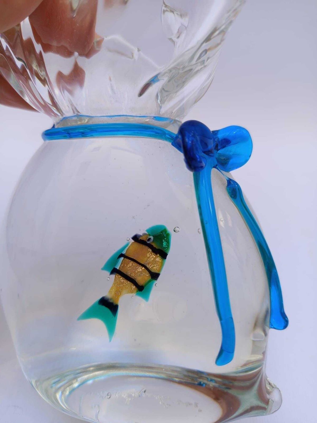 Vittorio Costantini Bag With Rare Vintage Murano Glass Fish Aquarium photo 159.0