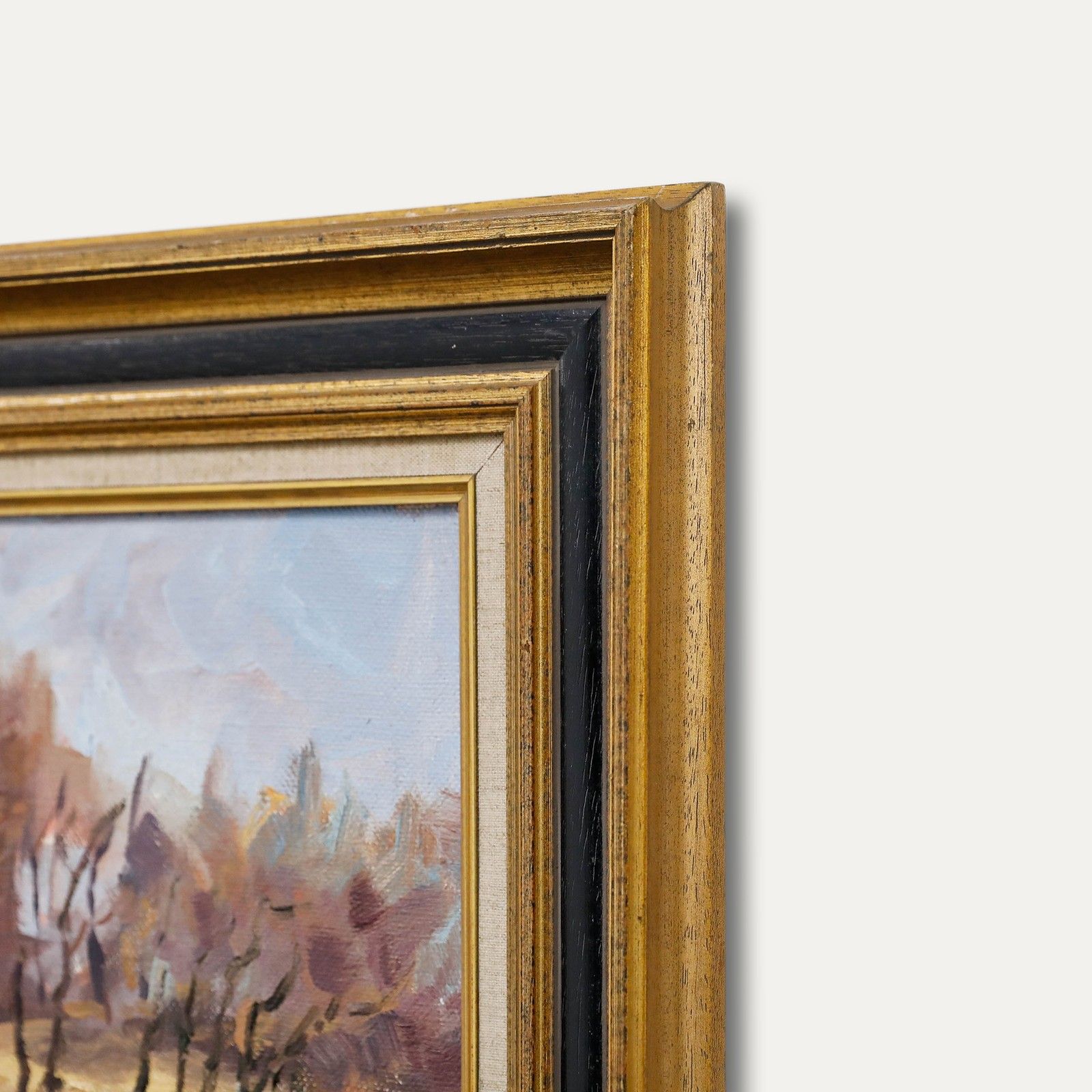 Marie Lambrexhe (1921 1998) 20th Century Oil, Birch Landscape photo 325.0