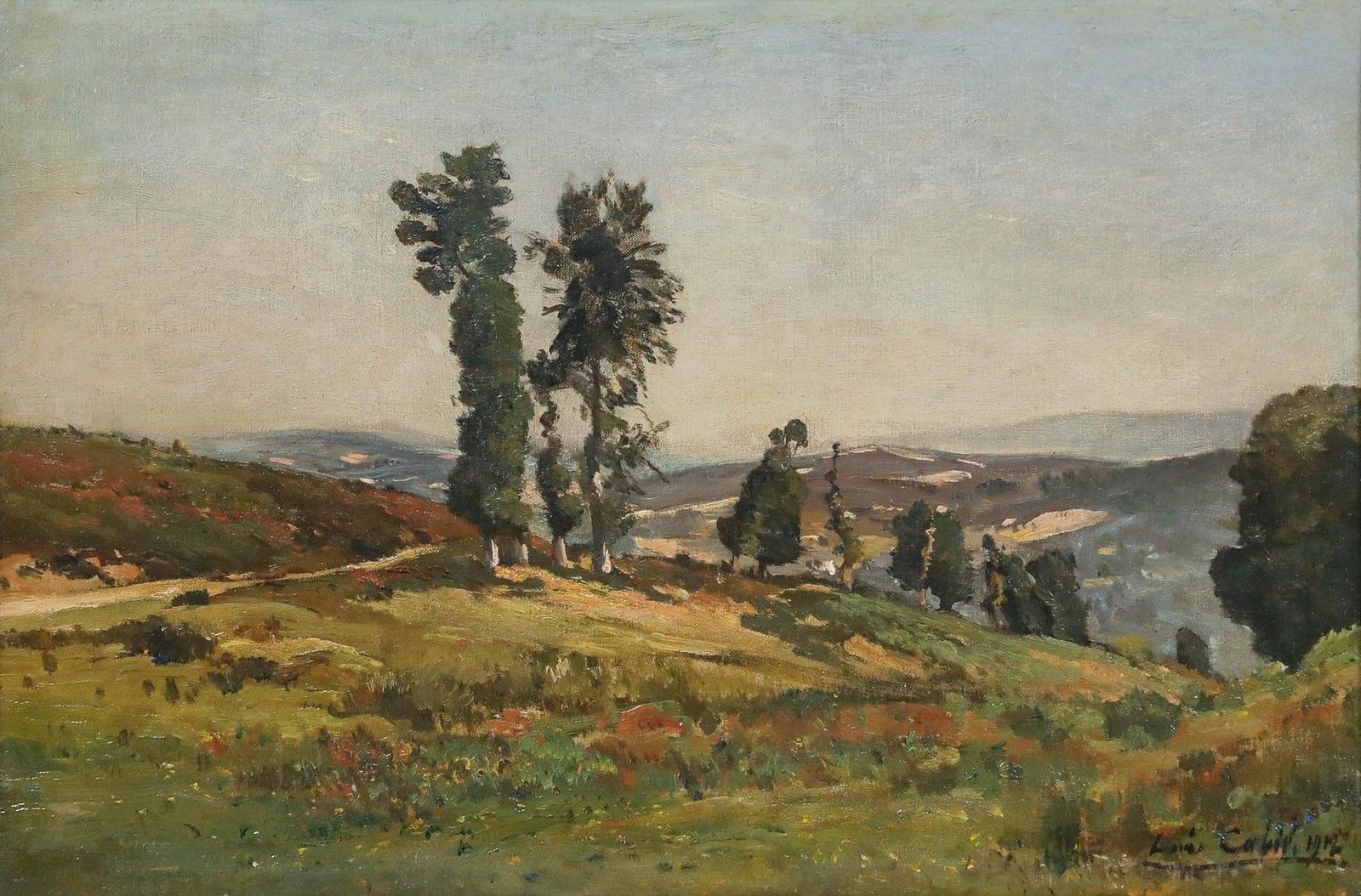 Louis Alexandre Cabié (1853 1939) 1912 Oil, Late Summer Landscape photo furniture