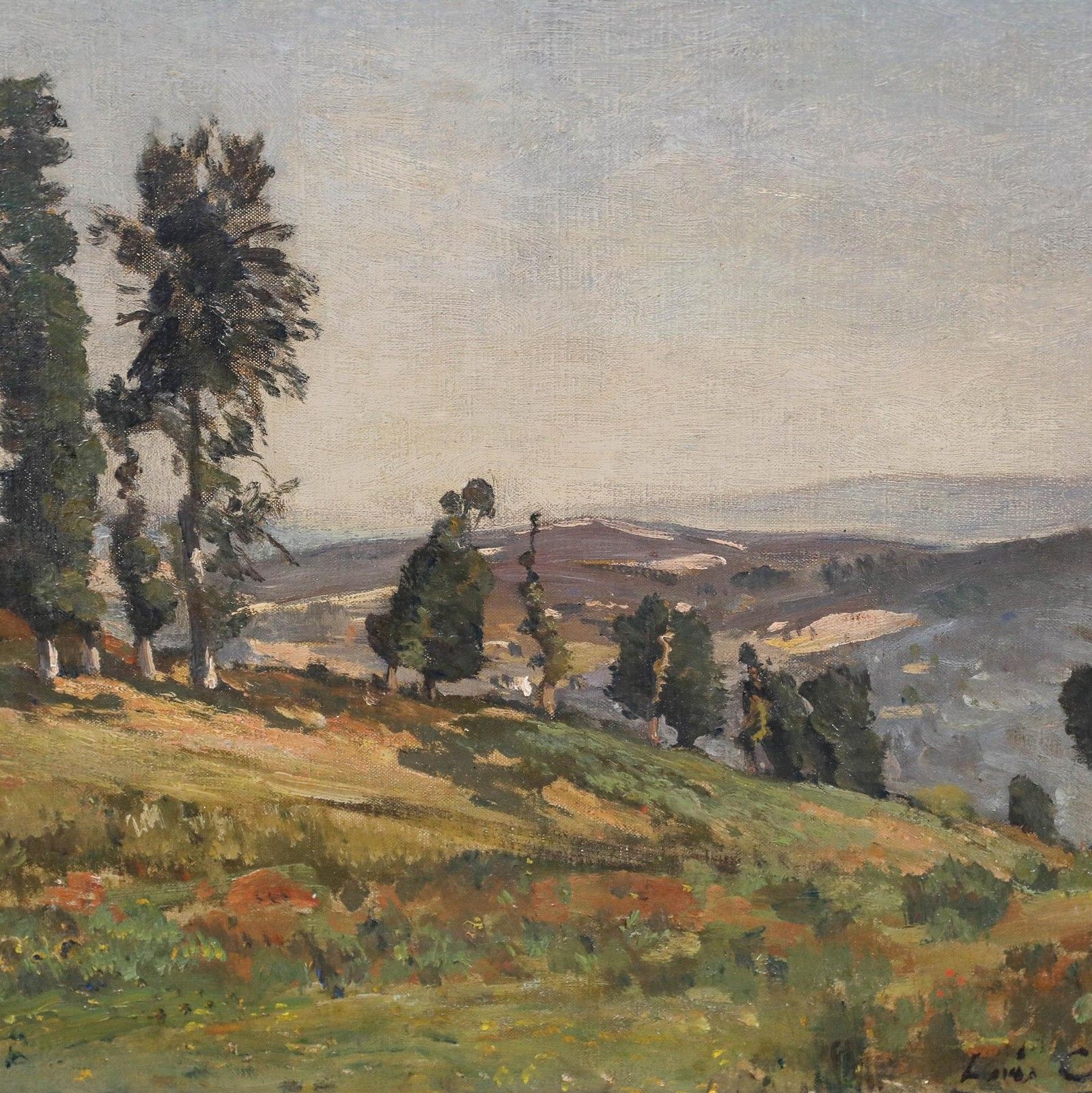 Louis Alexandre Cabié (1853 1939) 1912 Oil, Late Summer Landscape photo Art