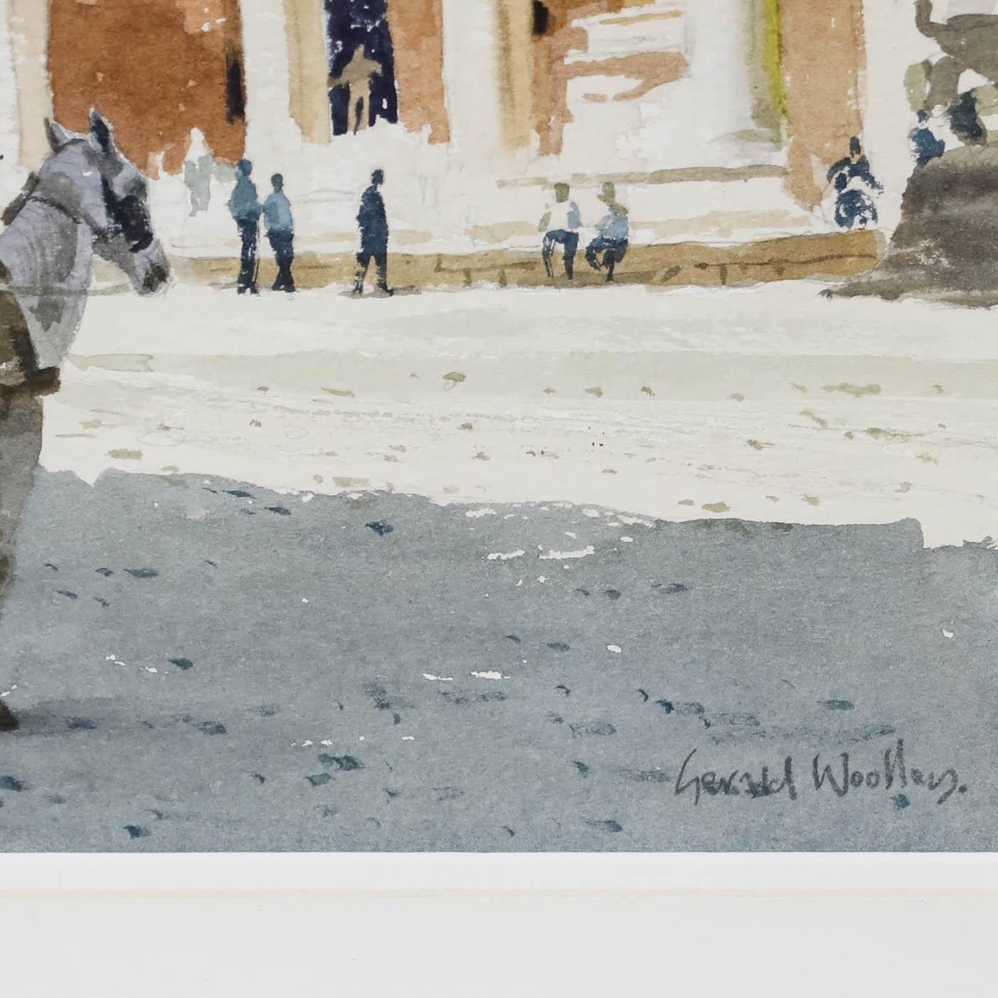 Gerald Woolley (B.1929) Framed 20th Century Watercolour, Al Khazneh, Jordan photo buy