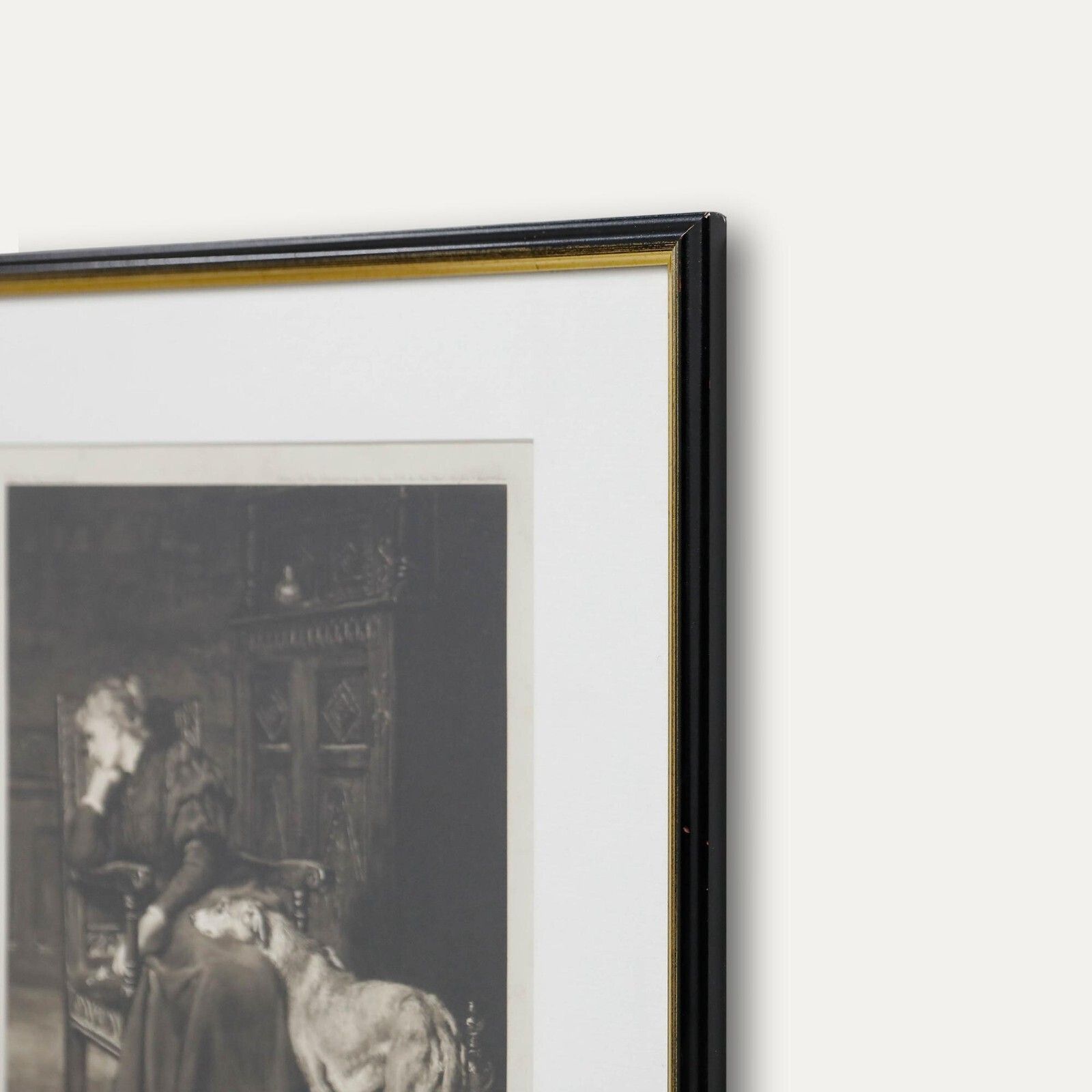 Briton Riviere (1840 1920) Photogravure, Lady Tennyson & Her Wolfhound photo vinterior