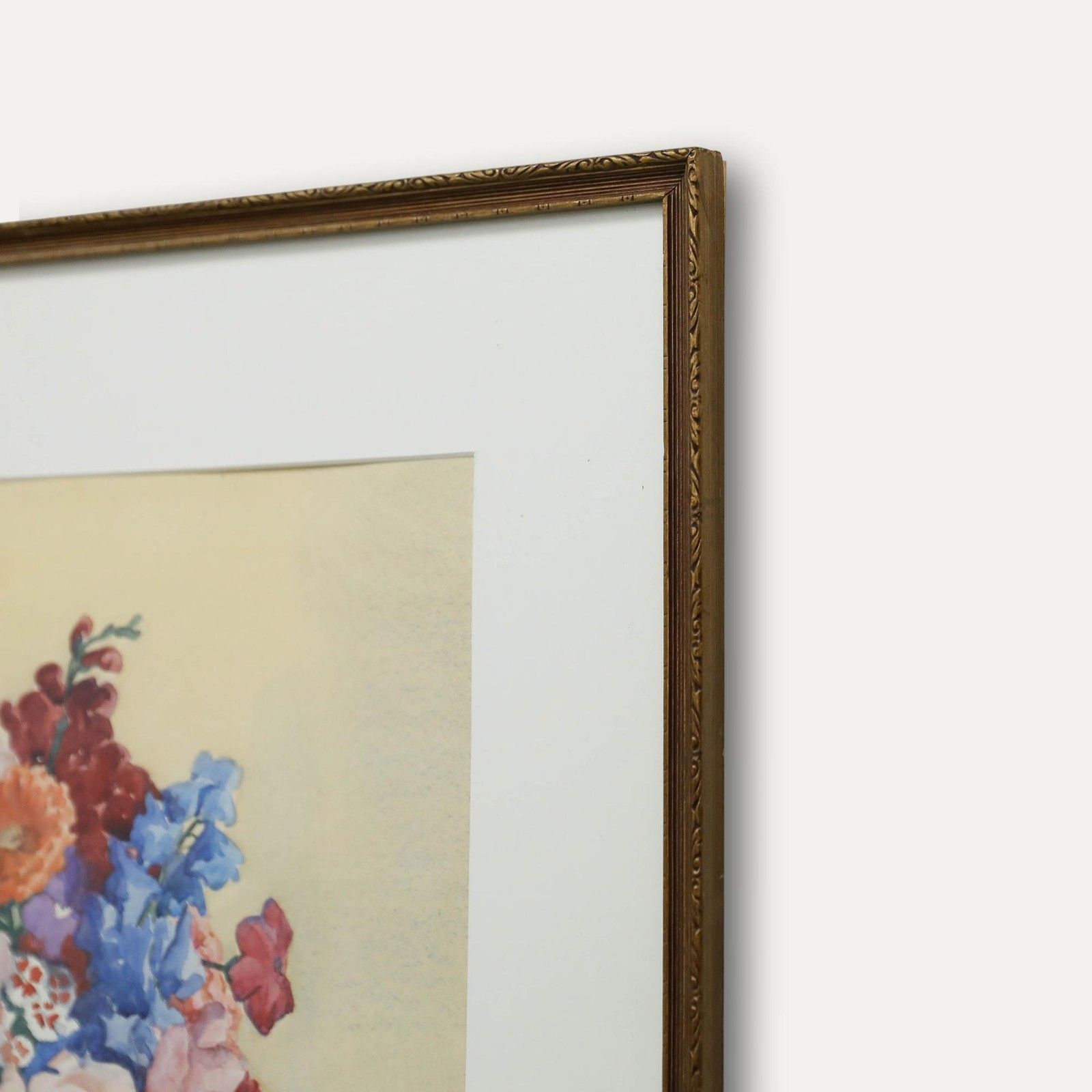 Beatrice Johnson (1938 1988) Framed Watercolour, Flowers In A Japanese Vase photo 225.0