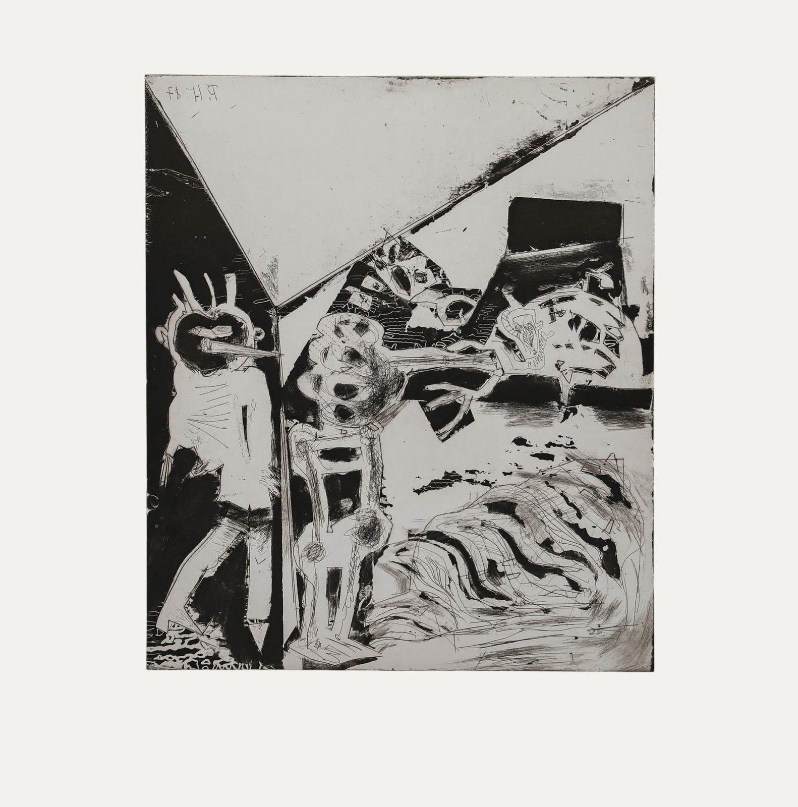 Peter Herbrich (B.1939) 1987 Etching, A Strange Encounter