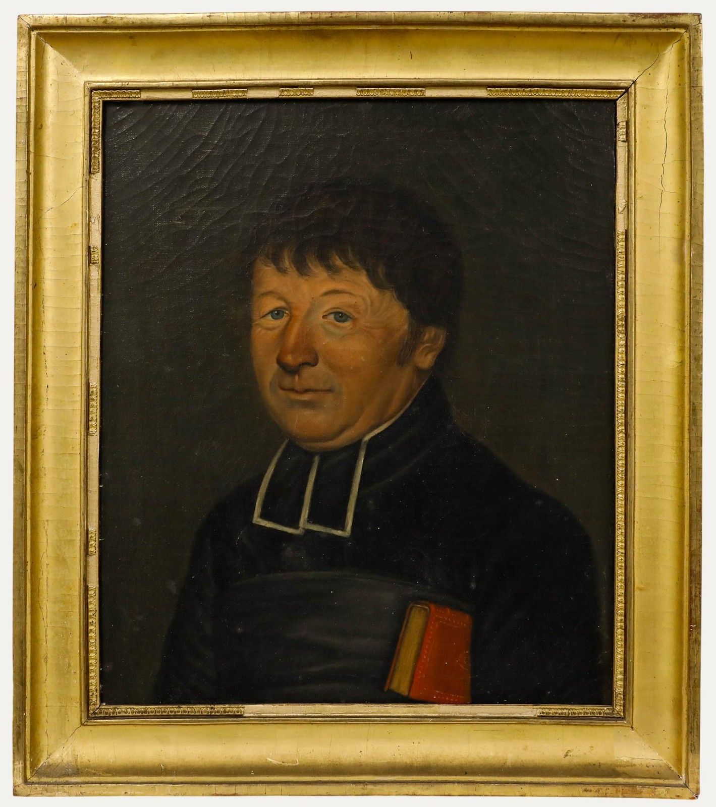 French School 19th Century Oil Portrait Of A Clergyman