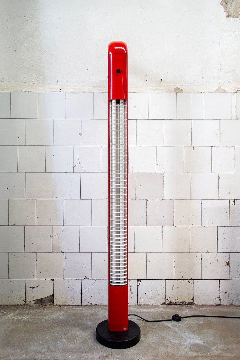Vintage Halogen And Neon Cast Aluminum Lamp, 1970s photo furniture
