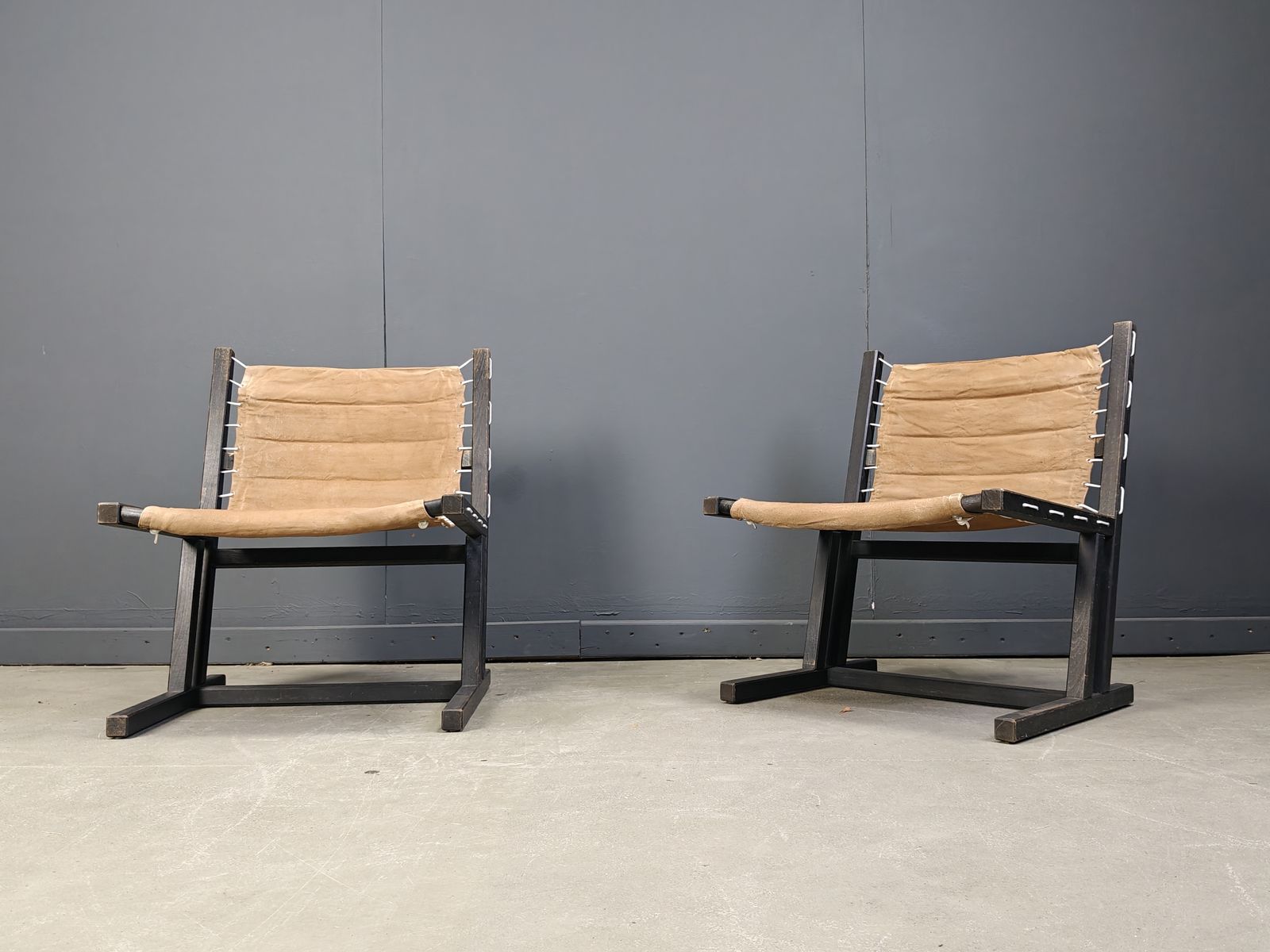 Canvas & Rope Lounge Chairs From Casala, West Germany, 1970s, Set Of 2 photo 850.0