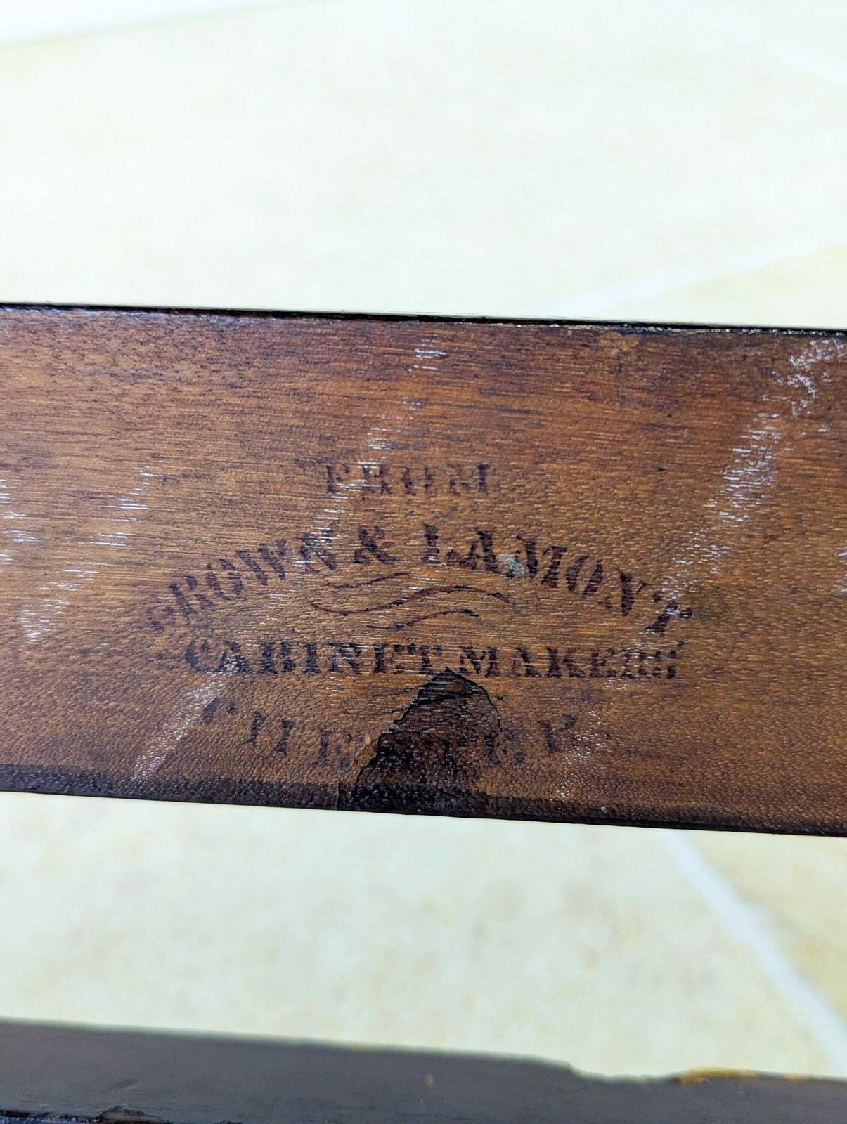 photo buy Antique Victorian Beech Luggage Stand By Brown & Lamont C.1870