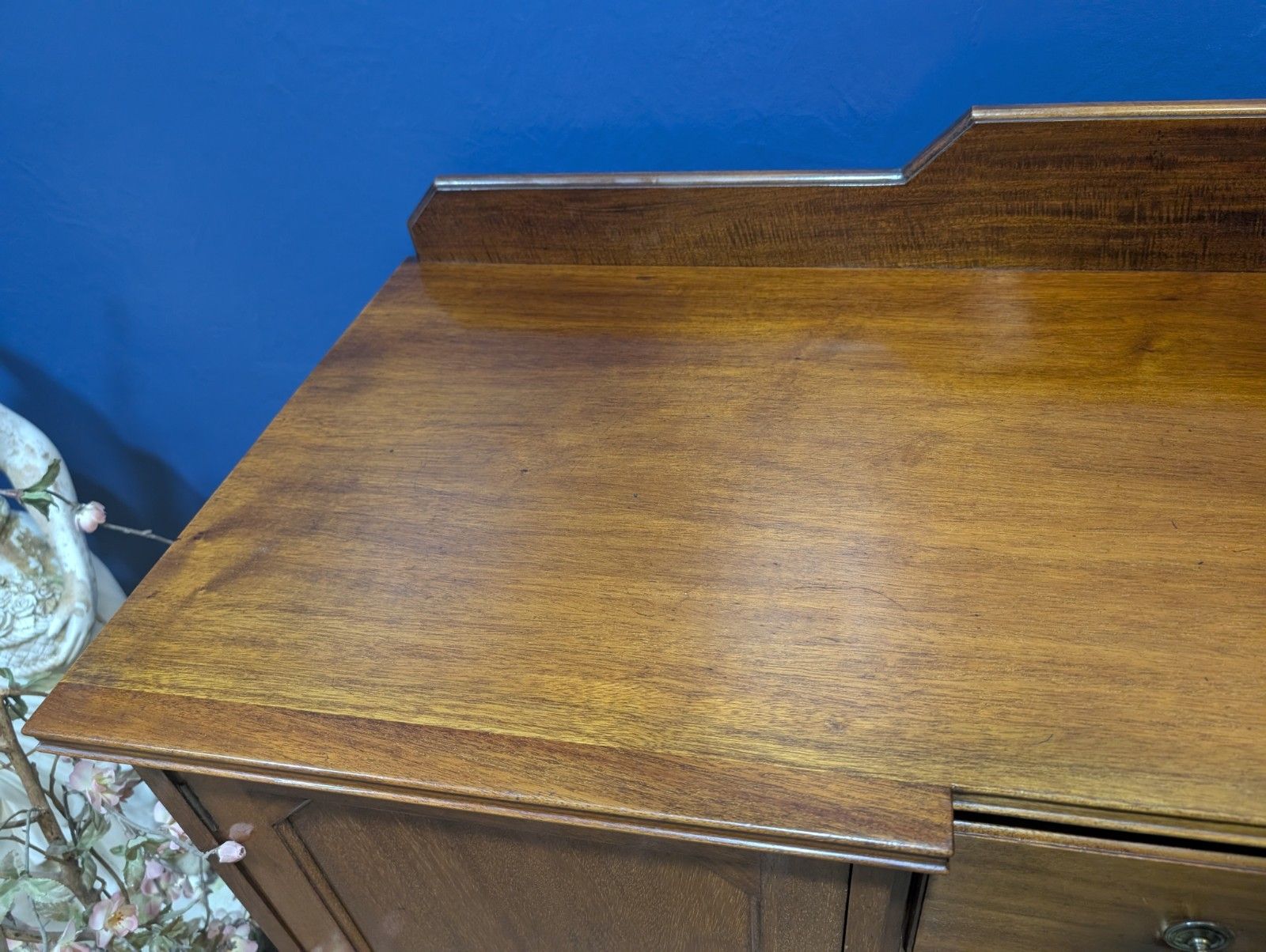 photo for sale Antique Edwardian Mahogany Sideboard Buffet Cabinet Cupboard Drawers Service