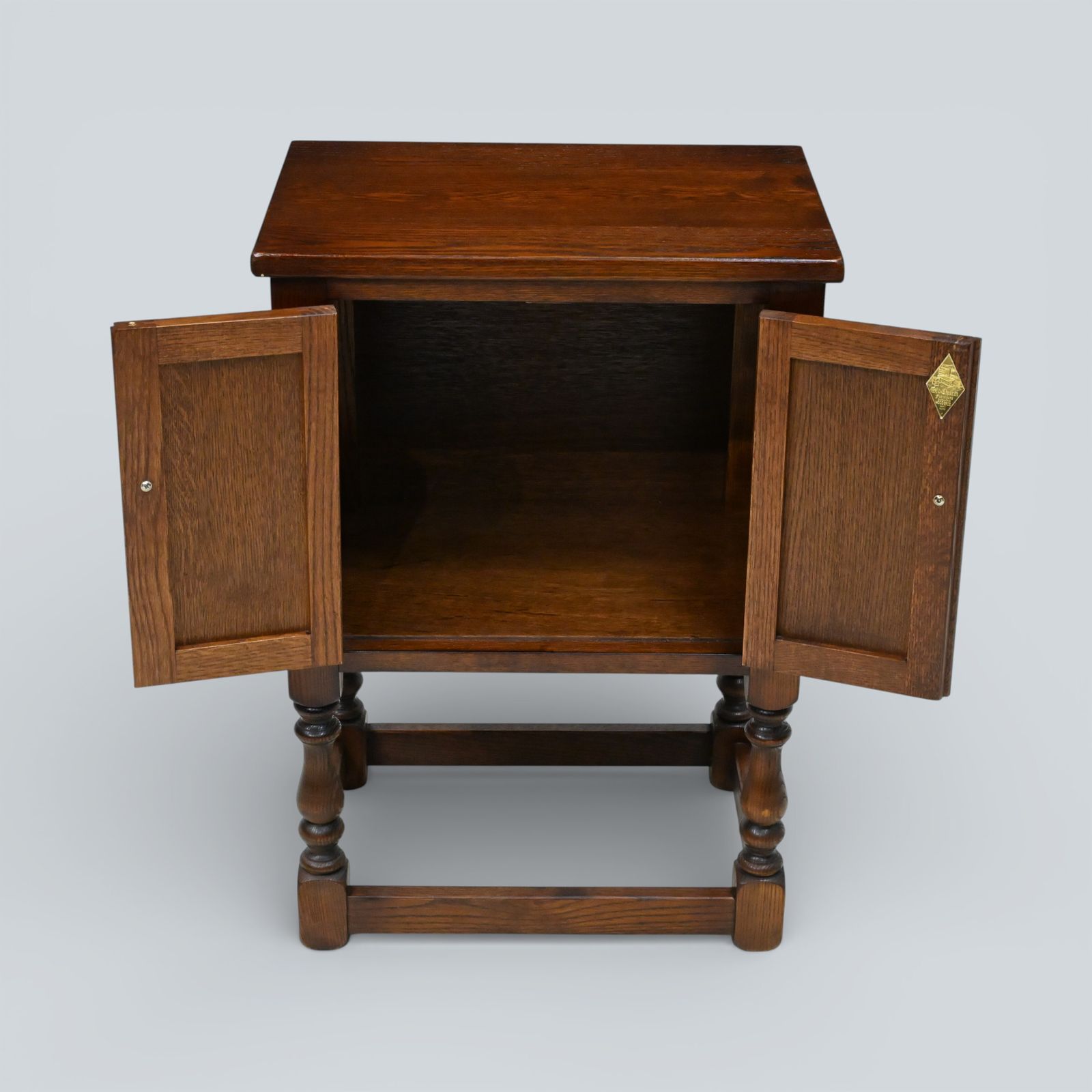 photo furniture Old Charm Pedestal Cabinet Tudor Brown Free Delivery*